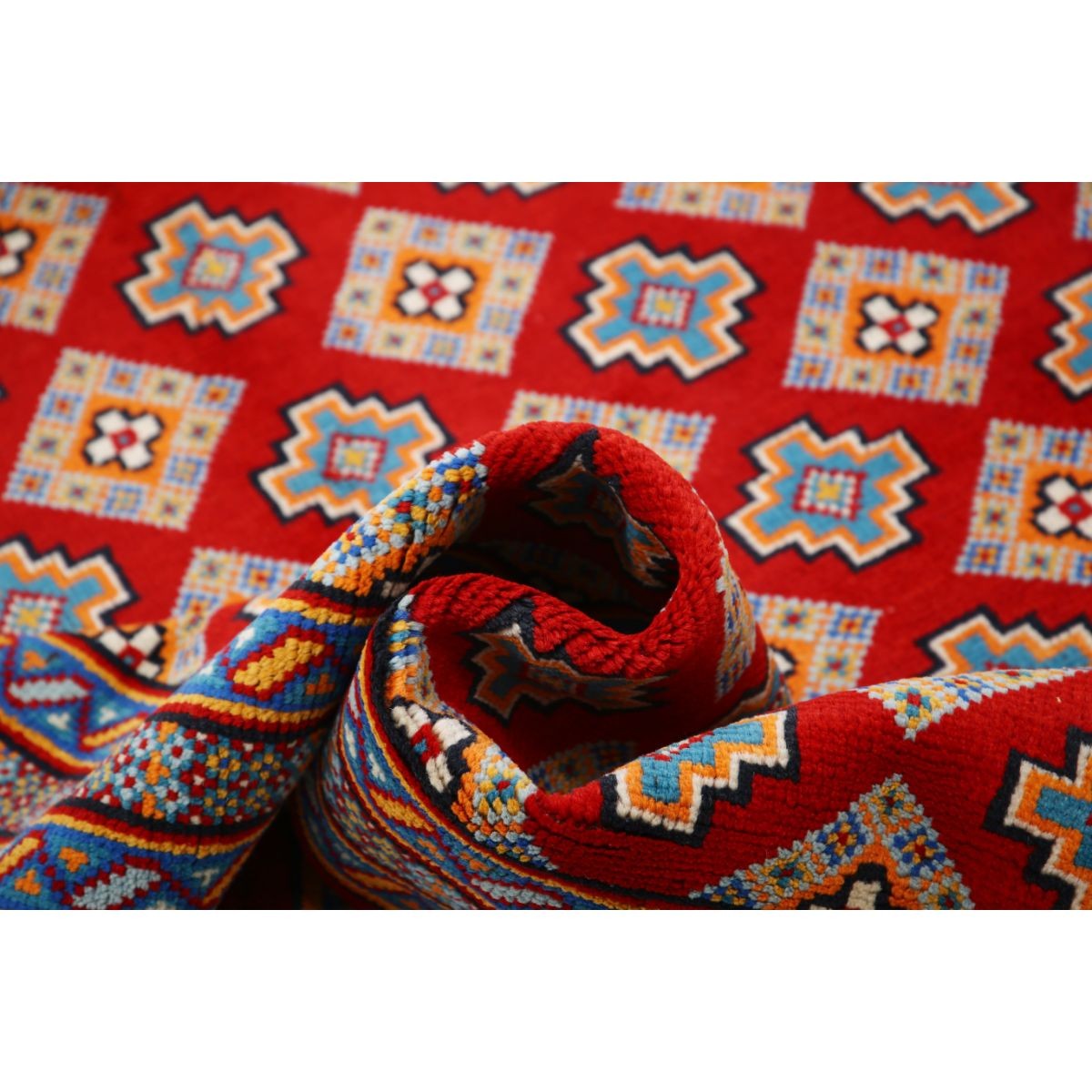 Revival 5x6 Handmade Double Knotted Washable Wool Rug - Colorful