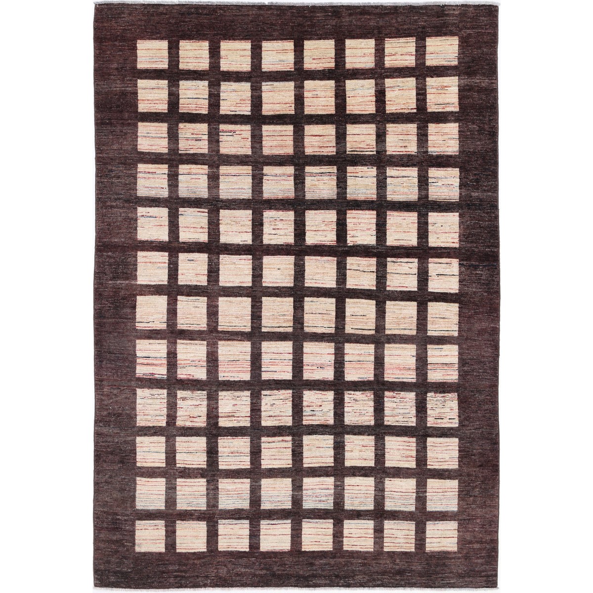 Modcar 6x9 Handmade Double Knotted Washable Wool Rug - Colorful