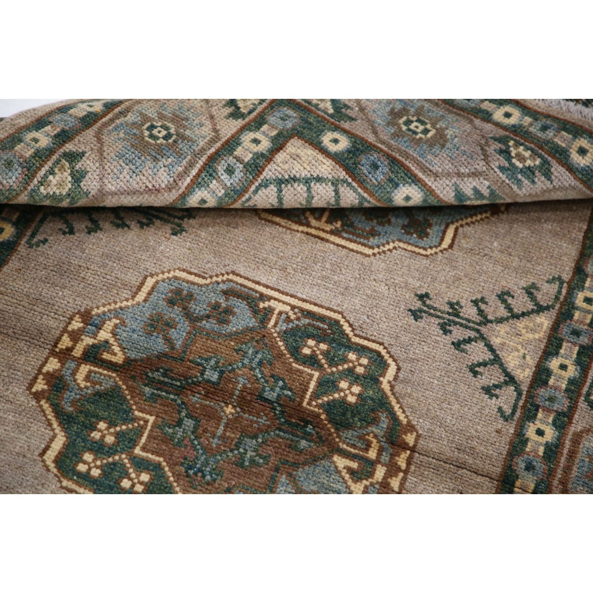 Revival 3x4 Handmade Double Knotted Washable Wool Rug - Colorful