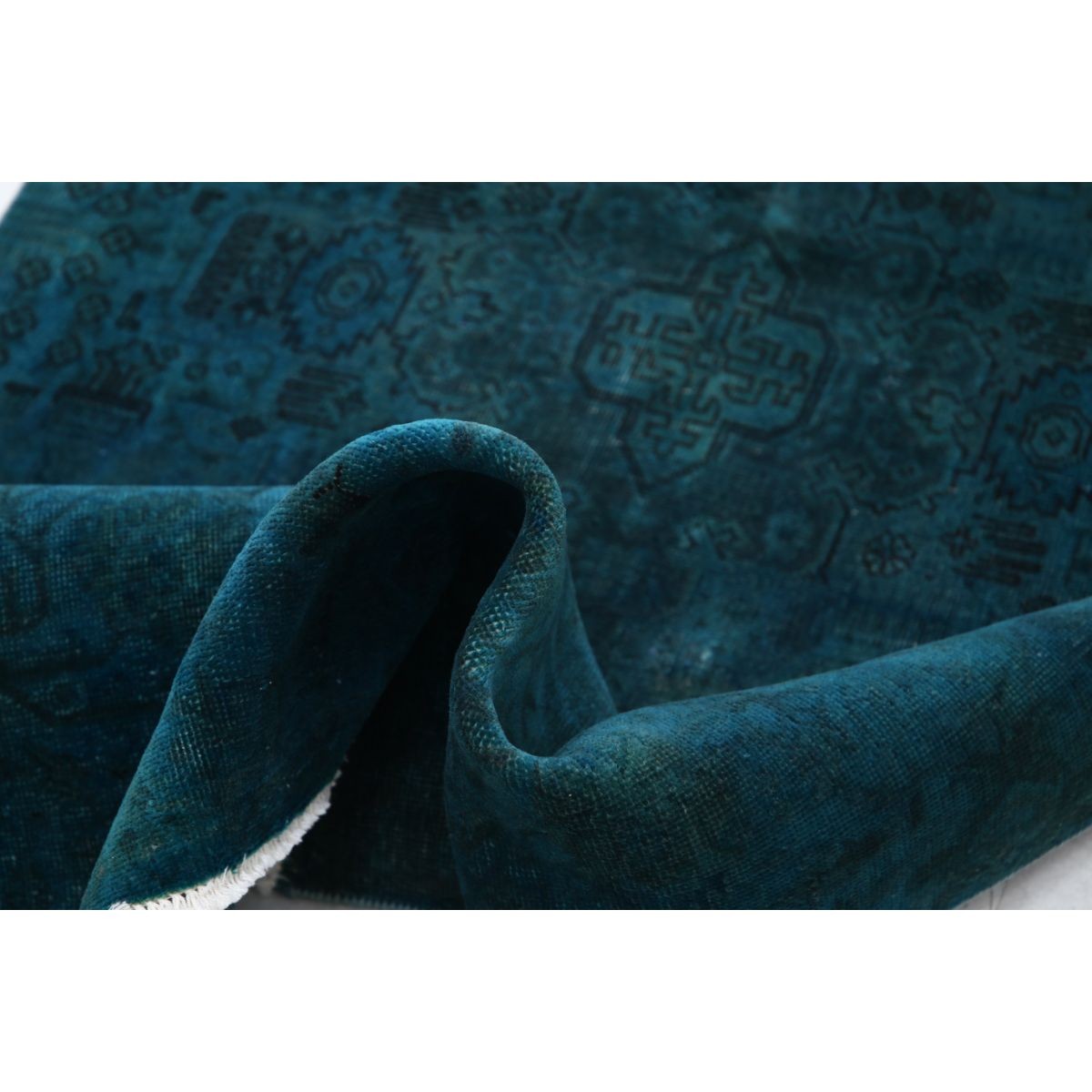 Overdye 3x7 Handmade Double Knotted Washable Wool Rug - Monochormatic
