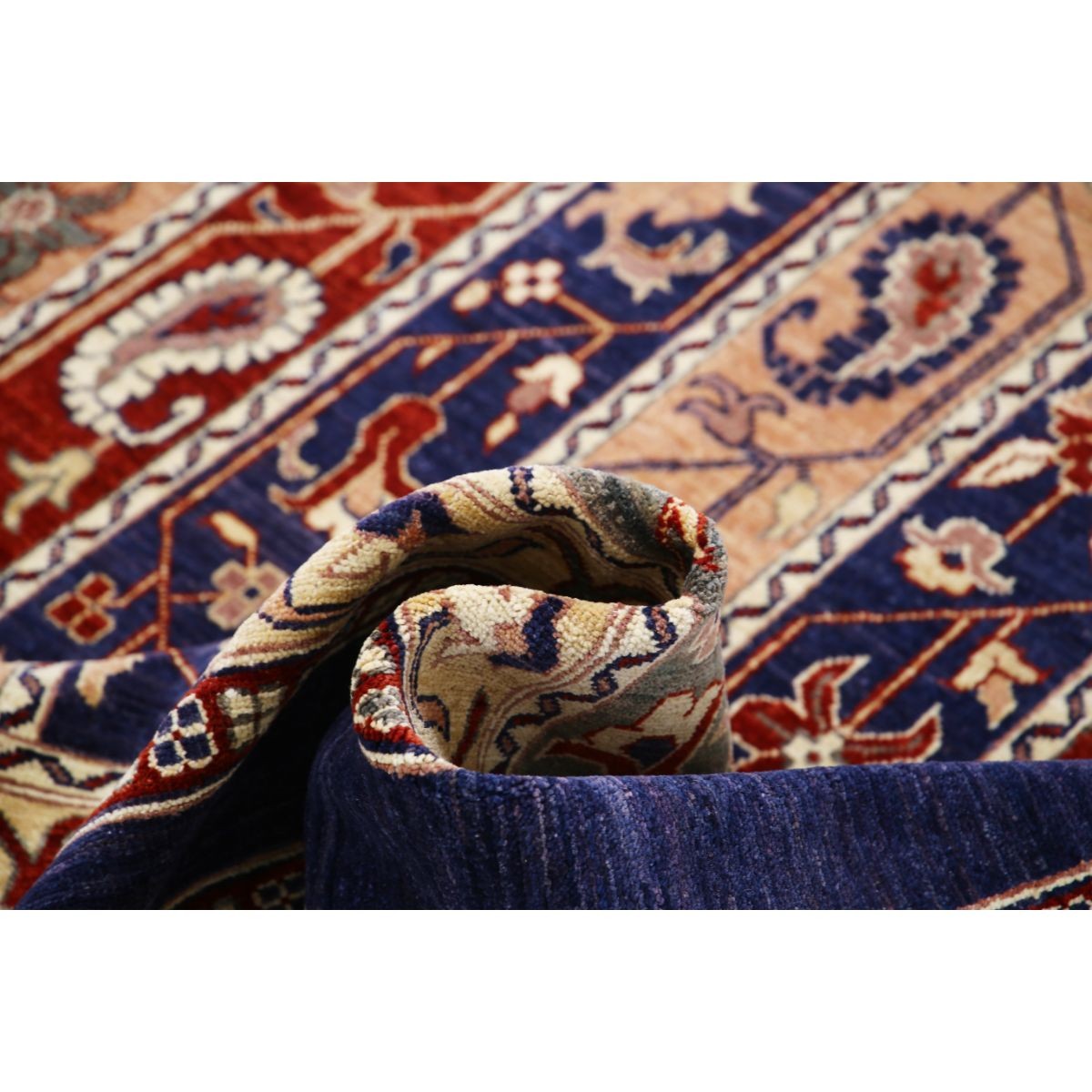 Shaal 7x10 Handmade Double Knotted Washable Wool Rug - Colorful