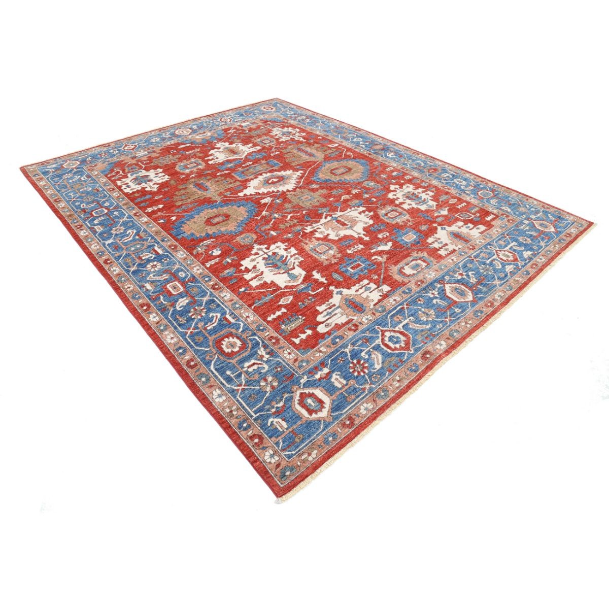 Ziegler 8x10 Handmade Double Knotted Washable Wool Rug - Colorful