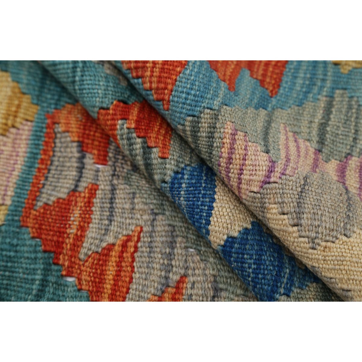 Maimana 6x9 Hand Woven Washable Wool Rug - Colorful