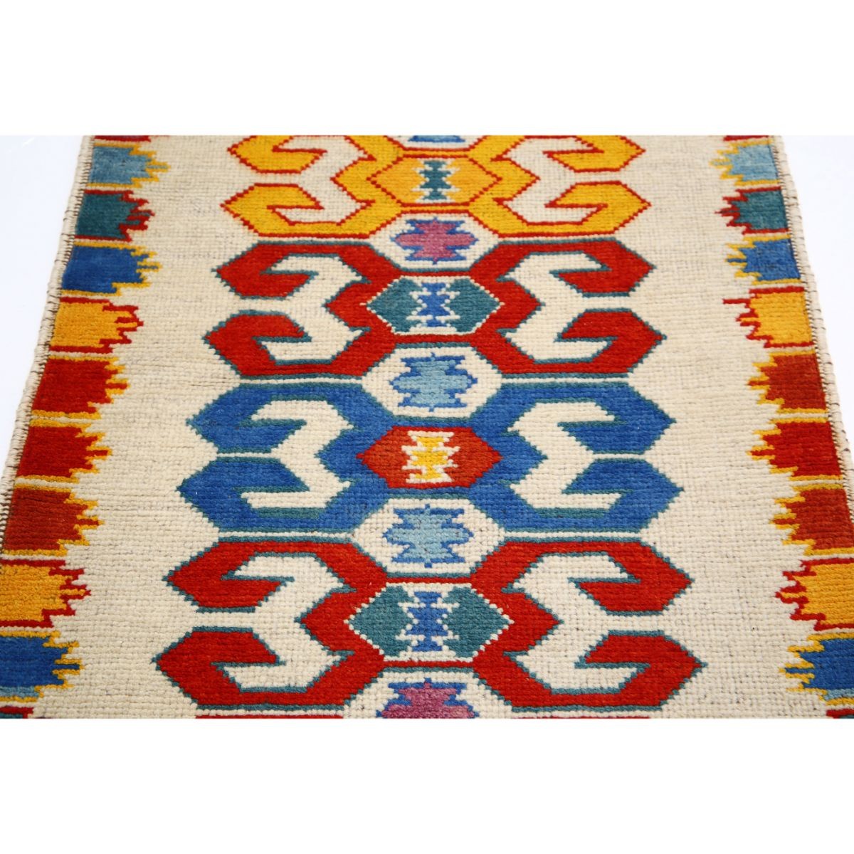 Revival 3x4 Handmade Double Knotted Washable Wool Rug - Colorful