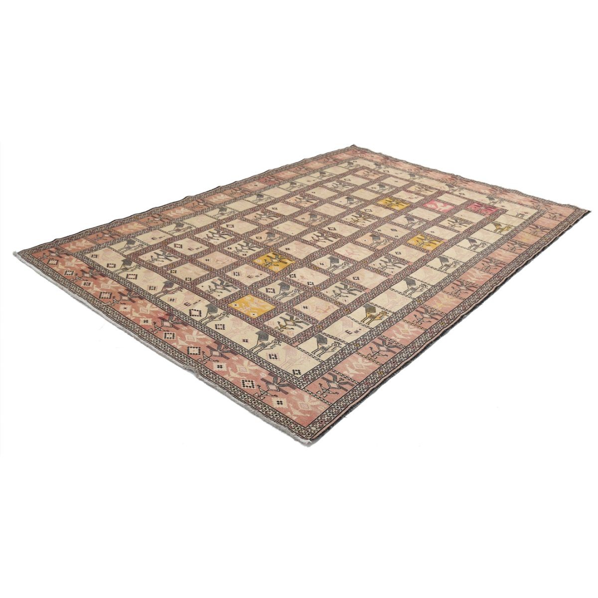 Silki 6x9 Hand Woven Washable Silk Rug - Colorful