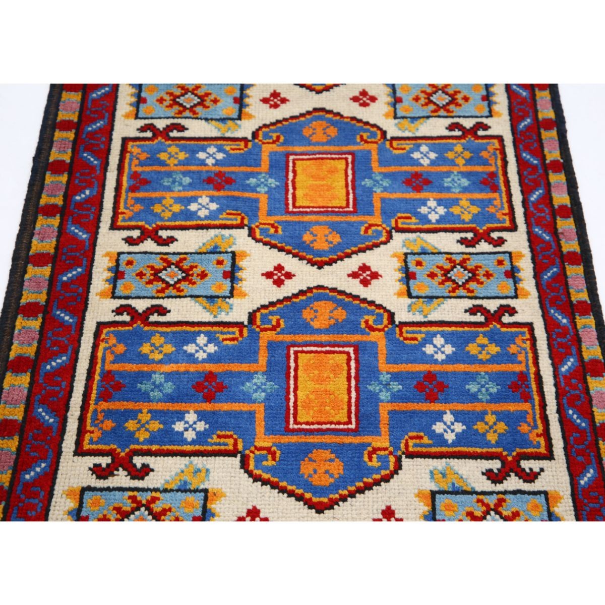 Revival 3x4 Handmade Double Knotted Washable Wool Rug - Colorful