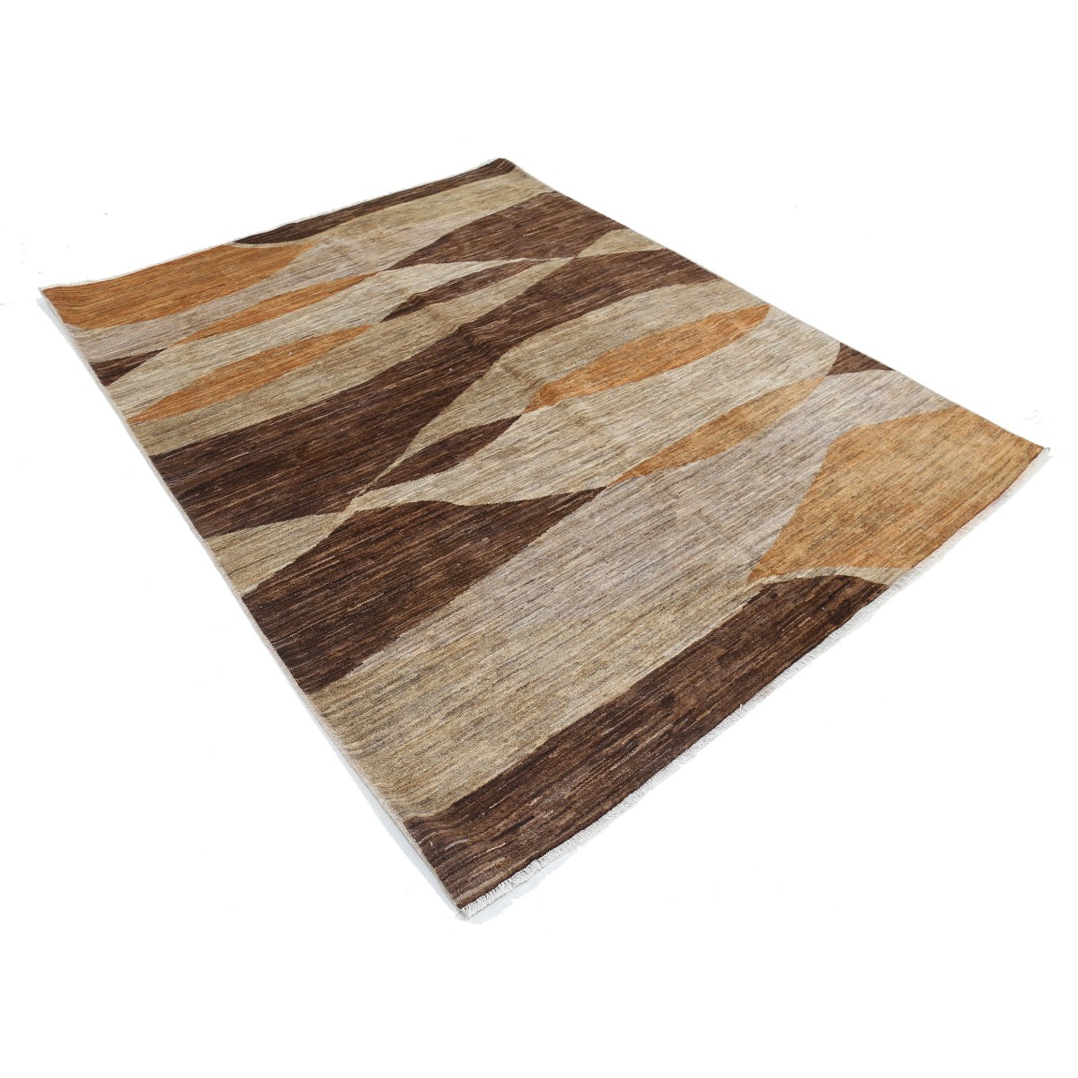 Modcar 6x8 Handmade Double Knotted Washable Wool Rug - Colorful
