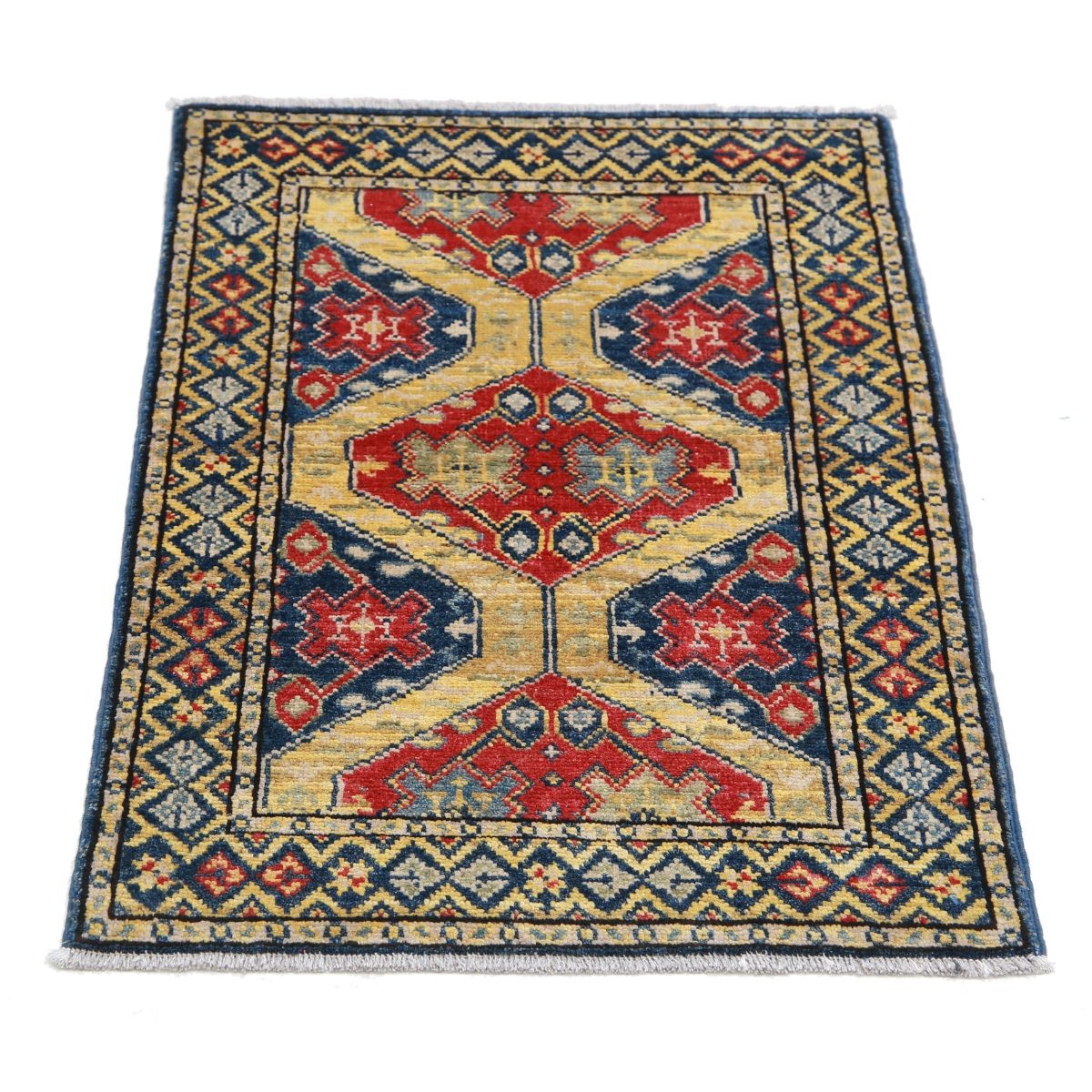 Revival 2x3 Handmade Double Knotted Washable Wool Rug - Colorful
