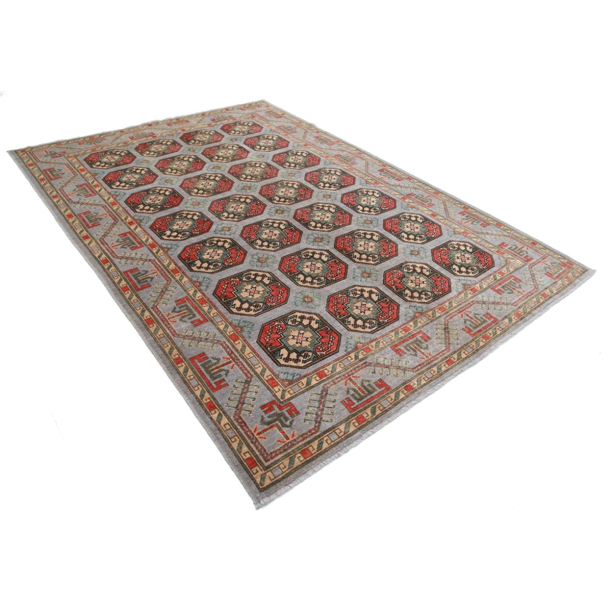 Revival 7x10 Handmade Double Knotted Washable Wool Rug - Colorful