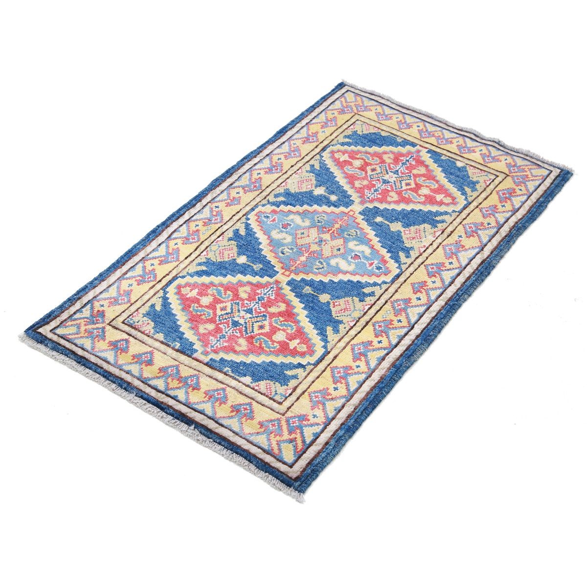 Revival 2x3 Handmade Double Knotted Washable Wool Rug - Colorful