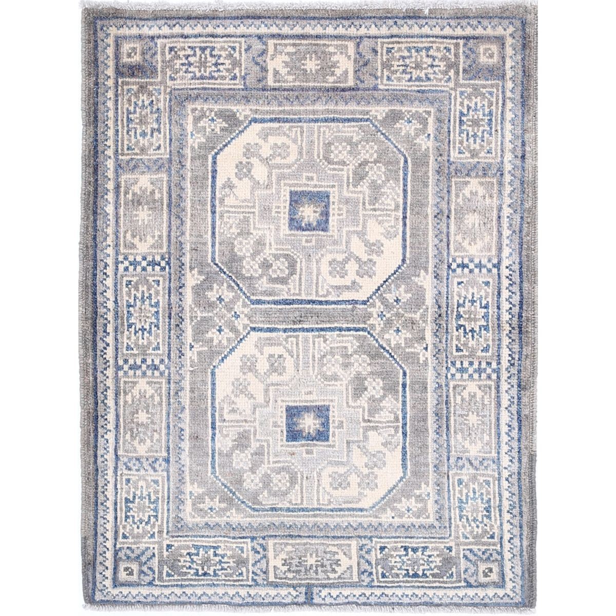 Revival 2x3 Handmade Double Knotted Washable Wool Rug - Colorful
