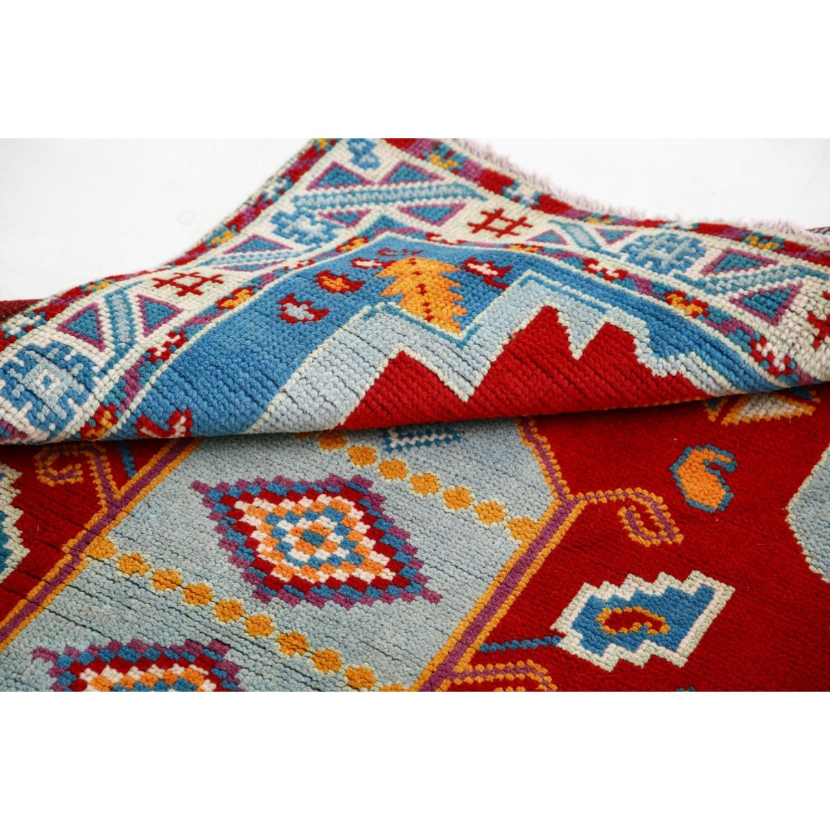Revival 3x5 Handmade Double Knotted Washable Wool Rug - Colorful