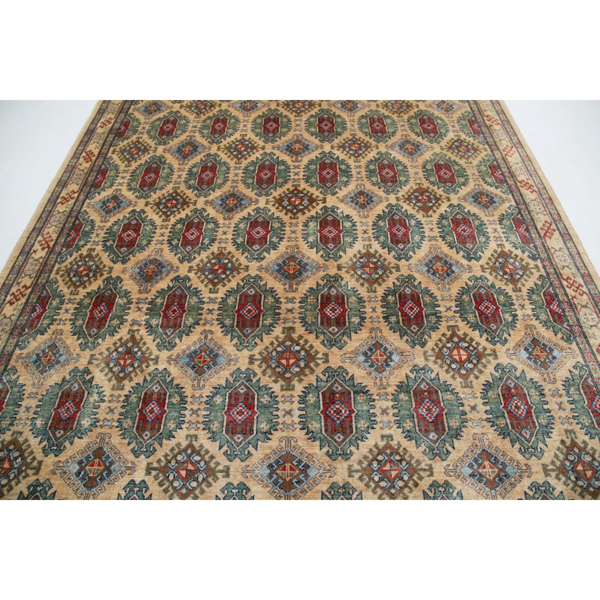 Revival 8x12 Handmade Double Knotted Washable Wool Rug - Colorful
