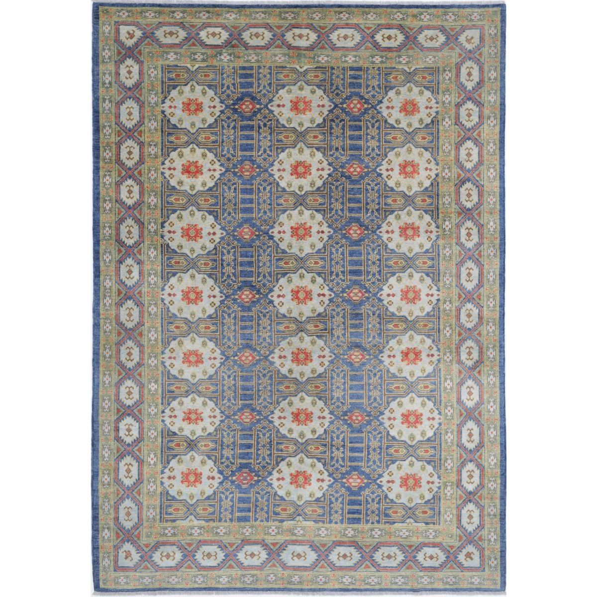 Revival 7x10 Handmade Double Knotted Washable Wool Rug - Colorful