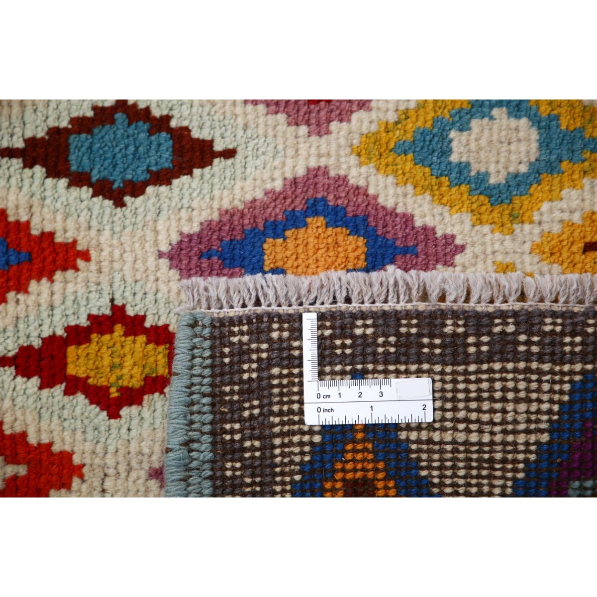 Revival 3x4 Handmade Double Knotted Washable Wool Rug - Colorful