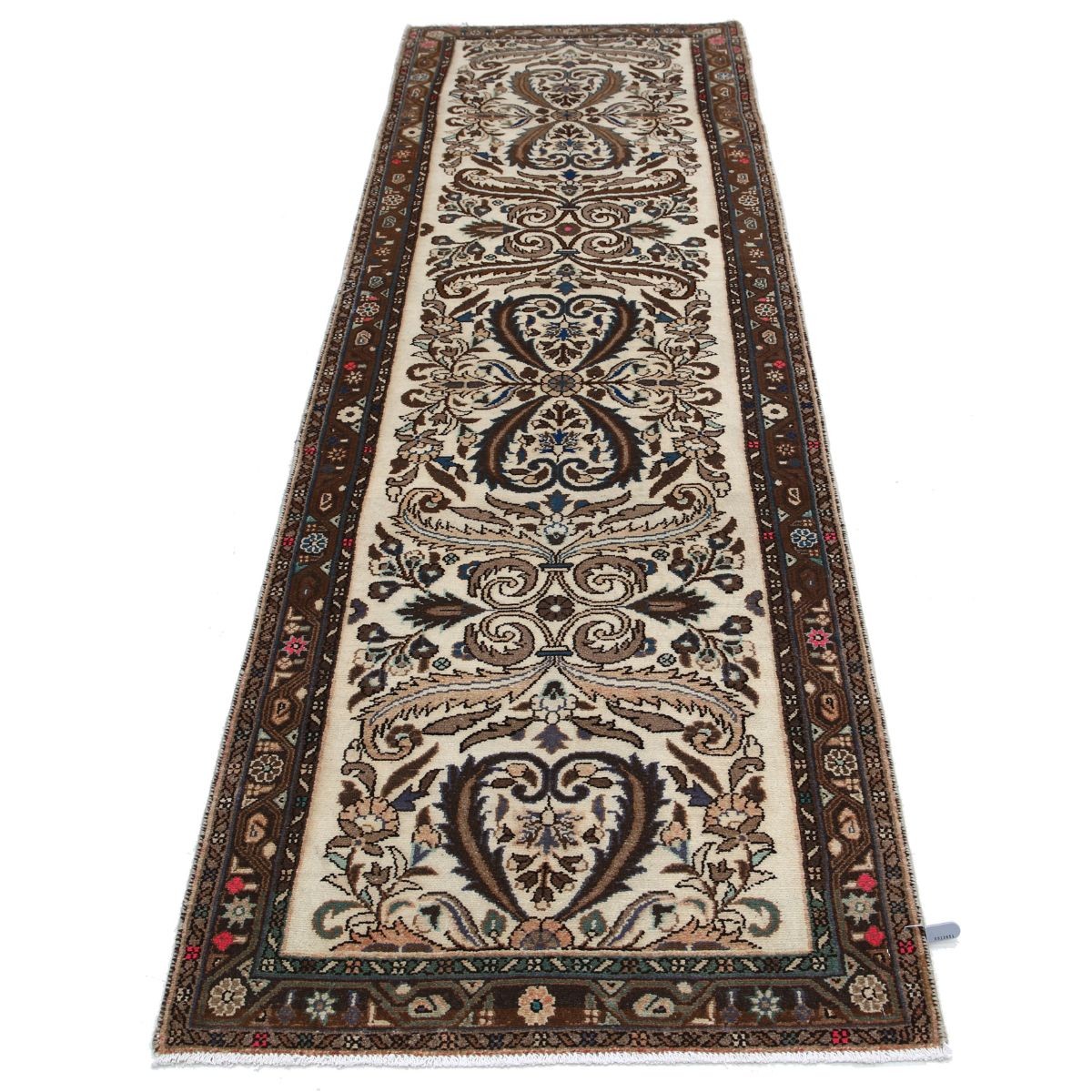 Vintage 3x8 Handmade Double Knotted Washable Wool Rug - Soft Hues