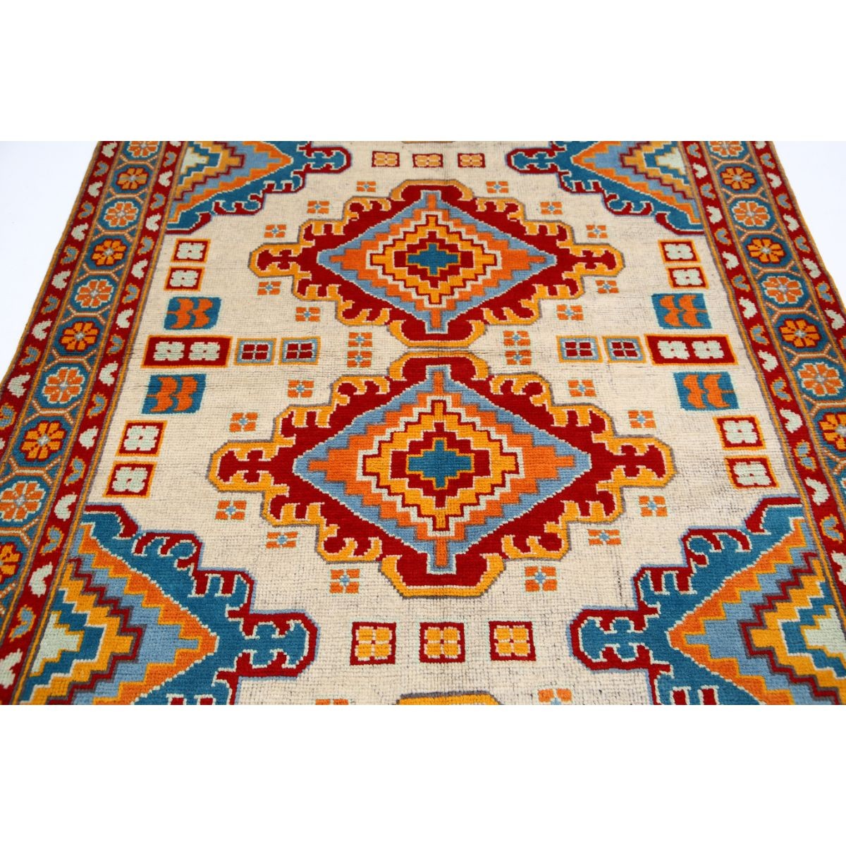 Revival 6x8 Handmade Double Knotted Washable Wool Rug - Colorful