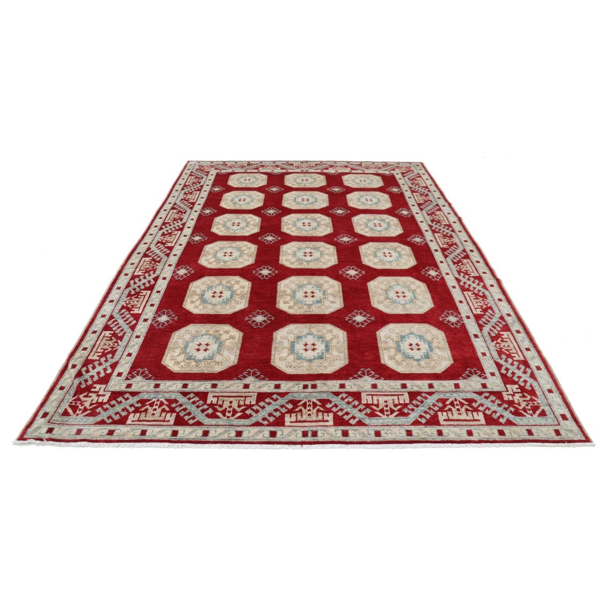 Revival 7x11 Handmade Double Knotted Washable Wool Rug - Colorful