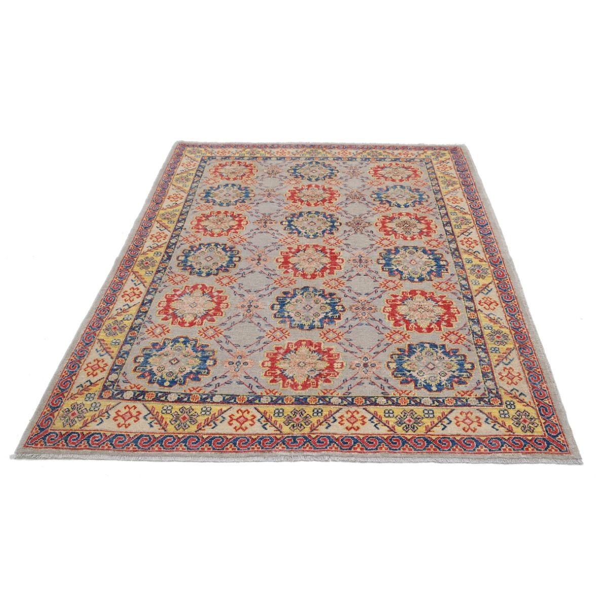 Revival 5x7 Handmade Double Knotted Washable Wool Rug - Colorful