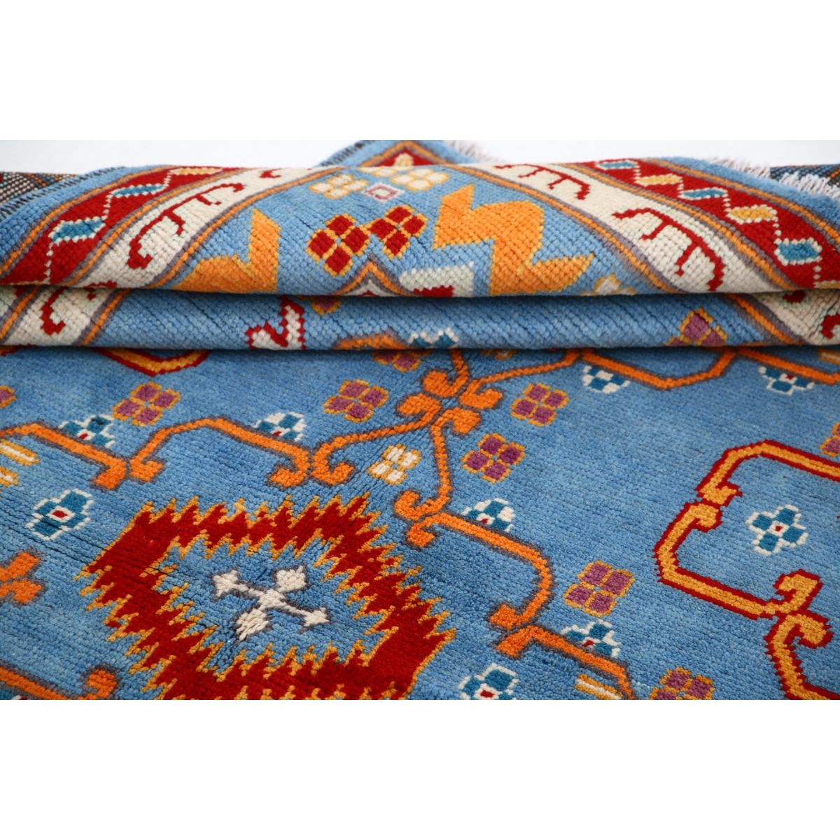 Revival 6x8 Handmade Double Knotted Washable Wool Rug - Colorful