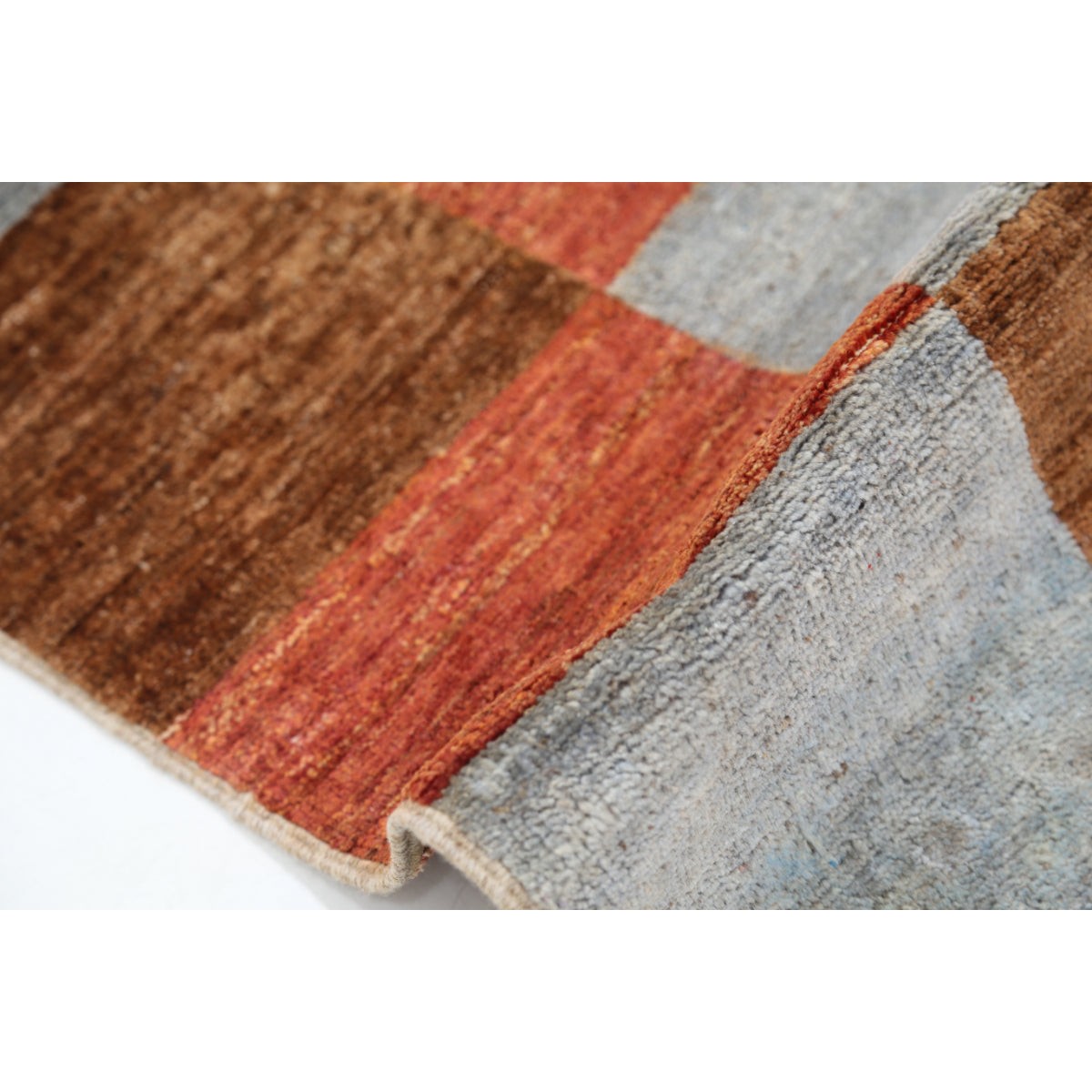 Modcar 5x6 Handmade Double Knotted Washable Wool Rug - Colorful