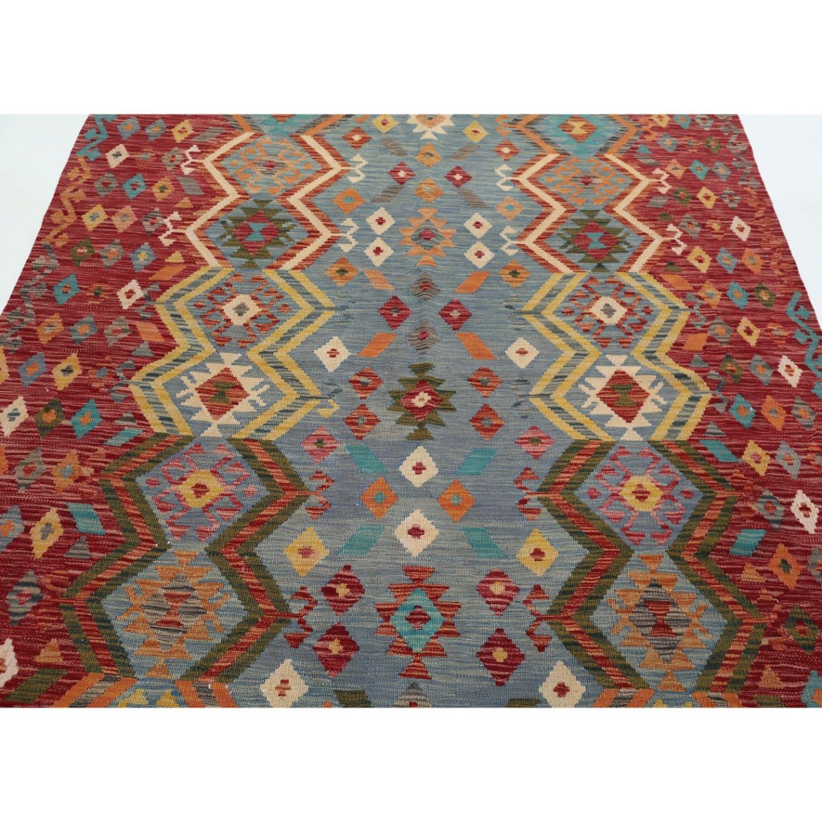 Maimana 6x8 Hand Woven Washable Wool Rug - Colorful