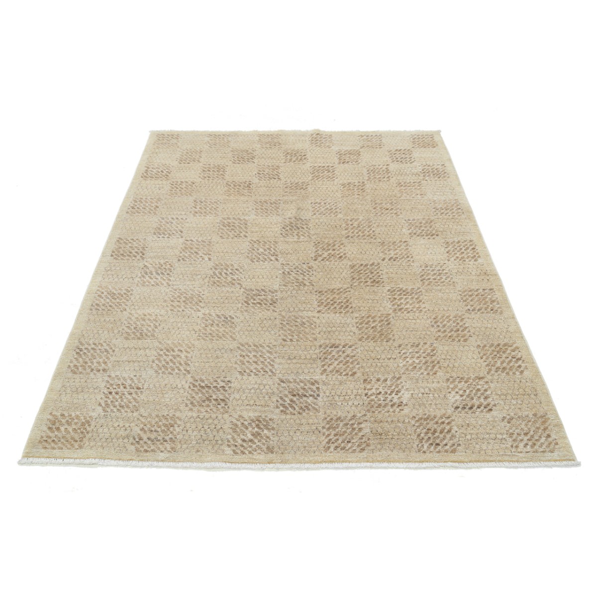 Modcar 5x6 Handmade Double Knotted Washable Wool Rug - Colorful
