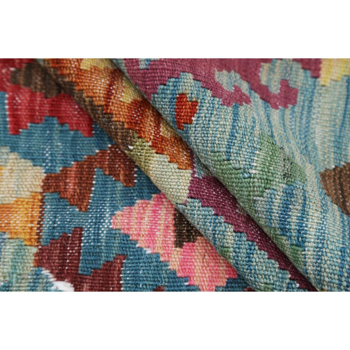 Maimana 7x10 Hand Woven Washable Wool Rug - Colorful