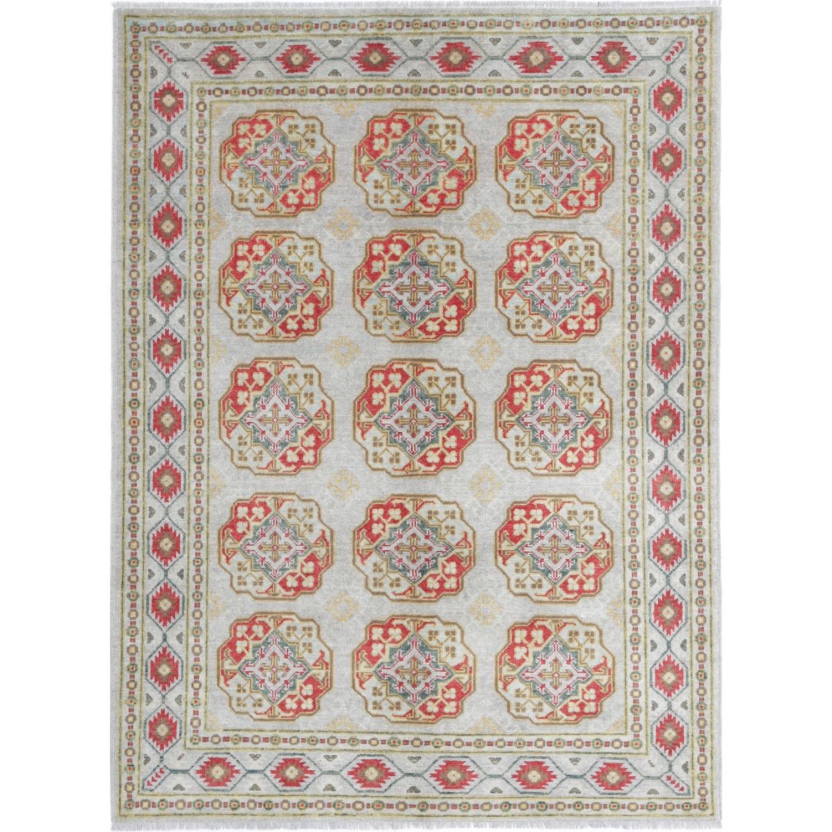 Revival 5x7 Handmade Double Knotted Washable Wool Rug - Colorful