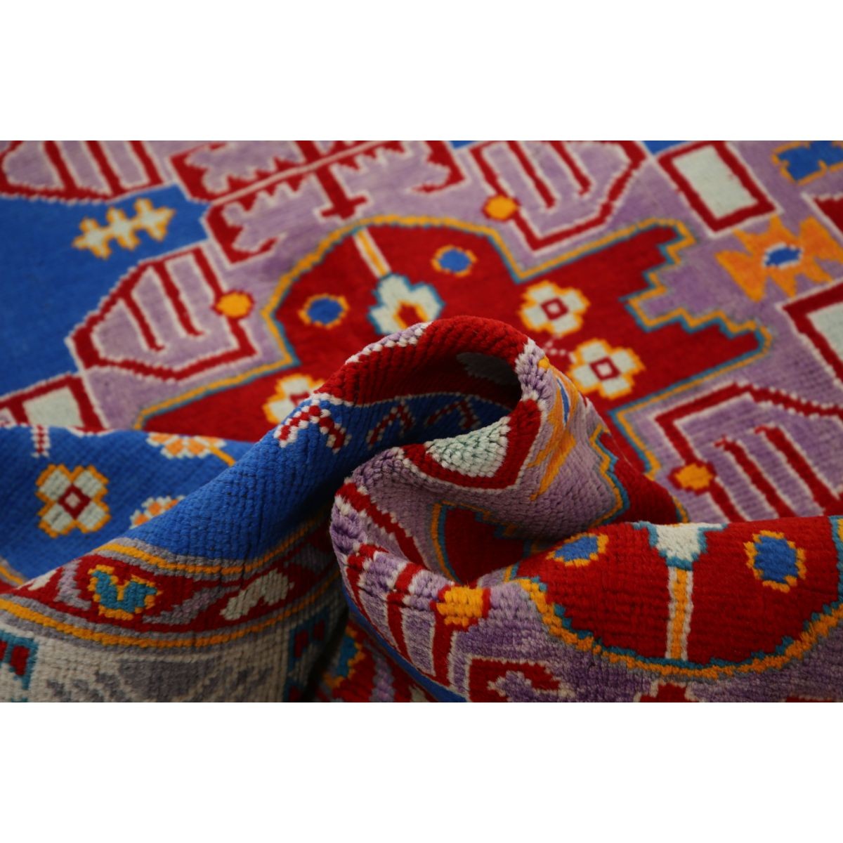 Revival 5x8 Handmade Double Knotted Washable Wool Rug - Colorful