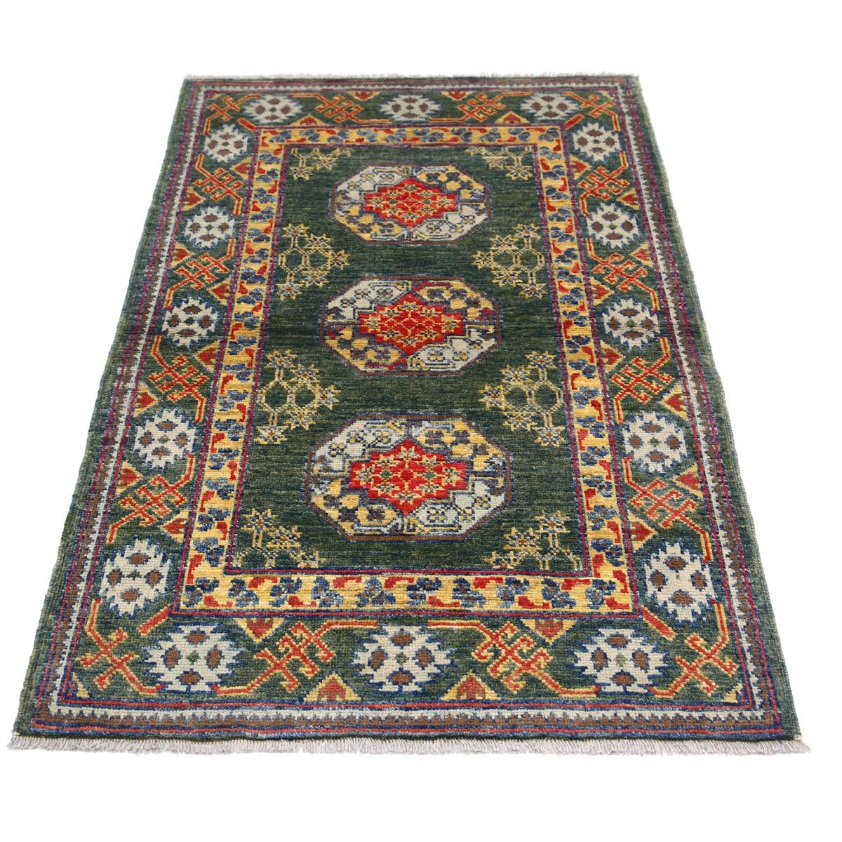 Revival 3x5 Handmade Double Knotted Washable Wool Rug - Colorful