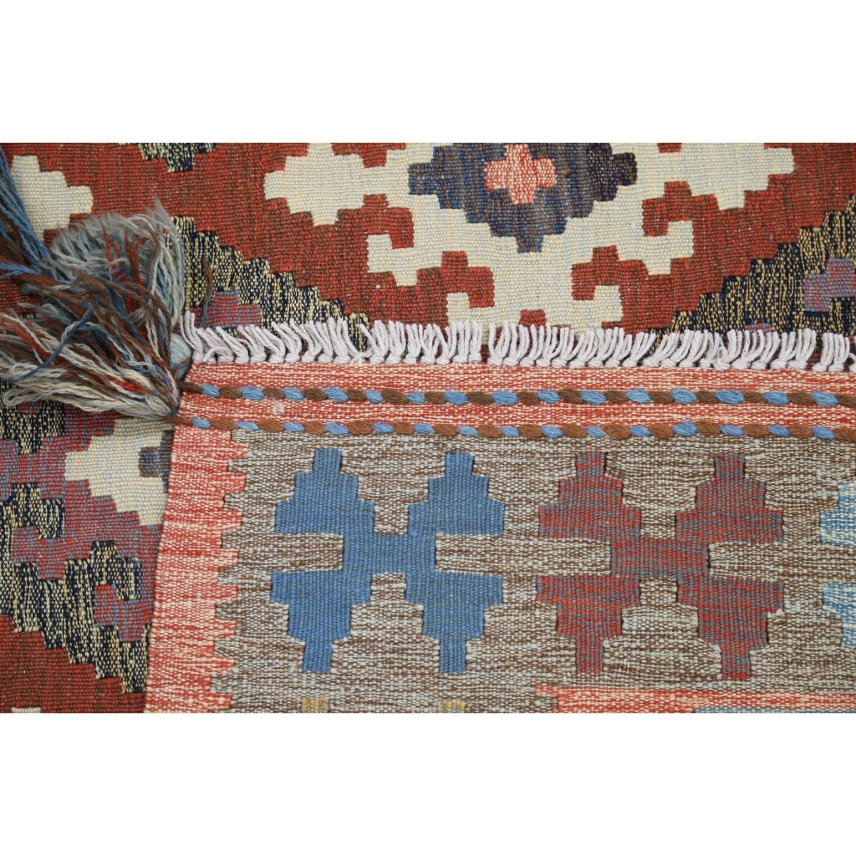 Kafkaas 5x6 Hand Woven Washable Wool Rug - Colorful