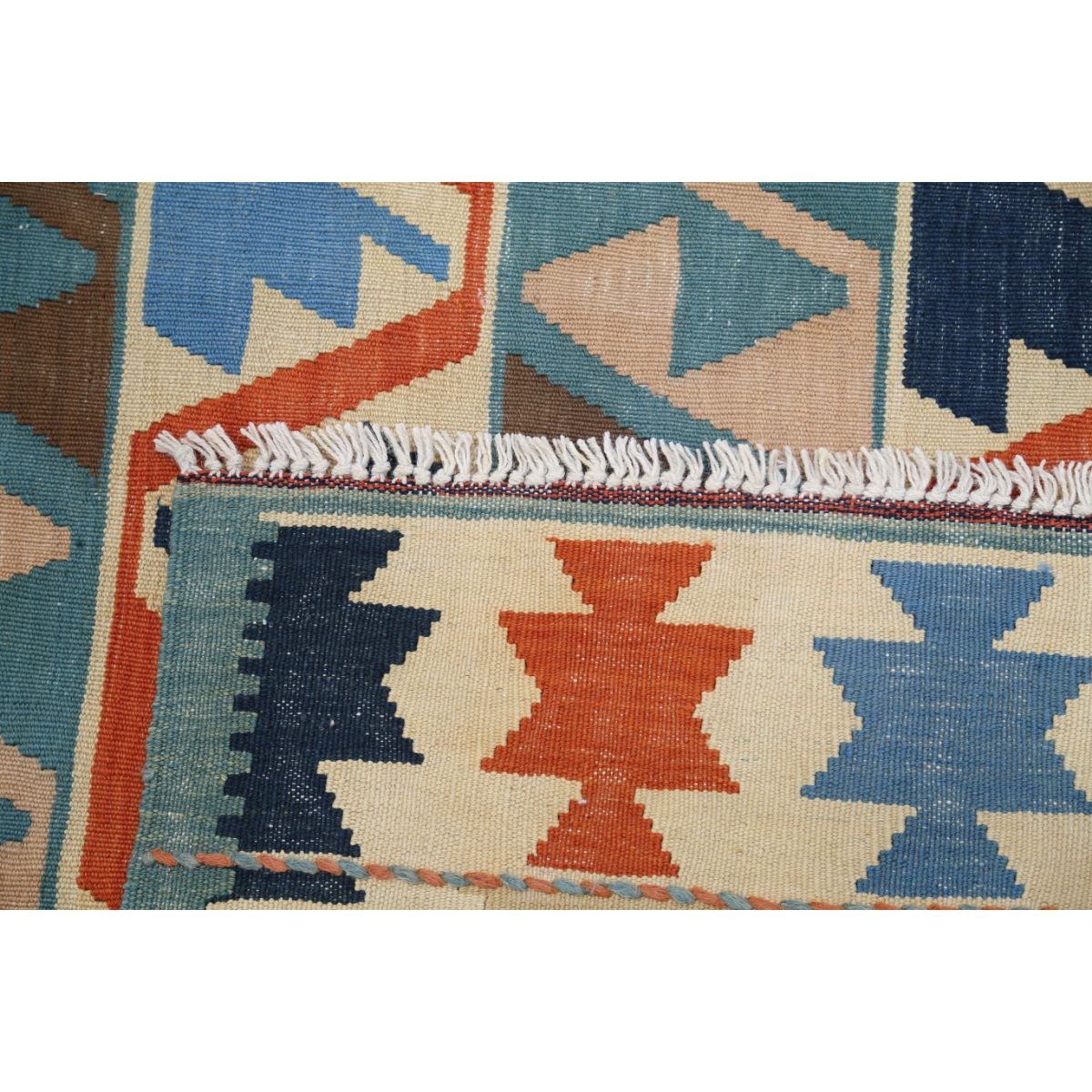 Kafkaas 6x8 Hand Woven Washable Wool Rug - Colorful