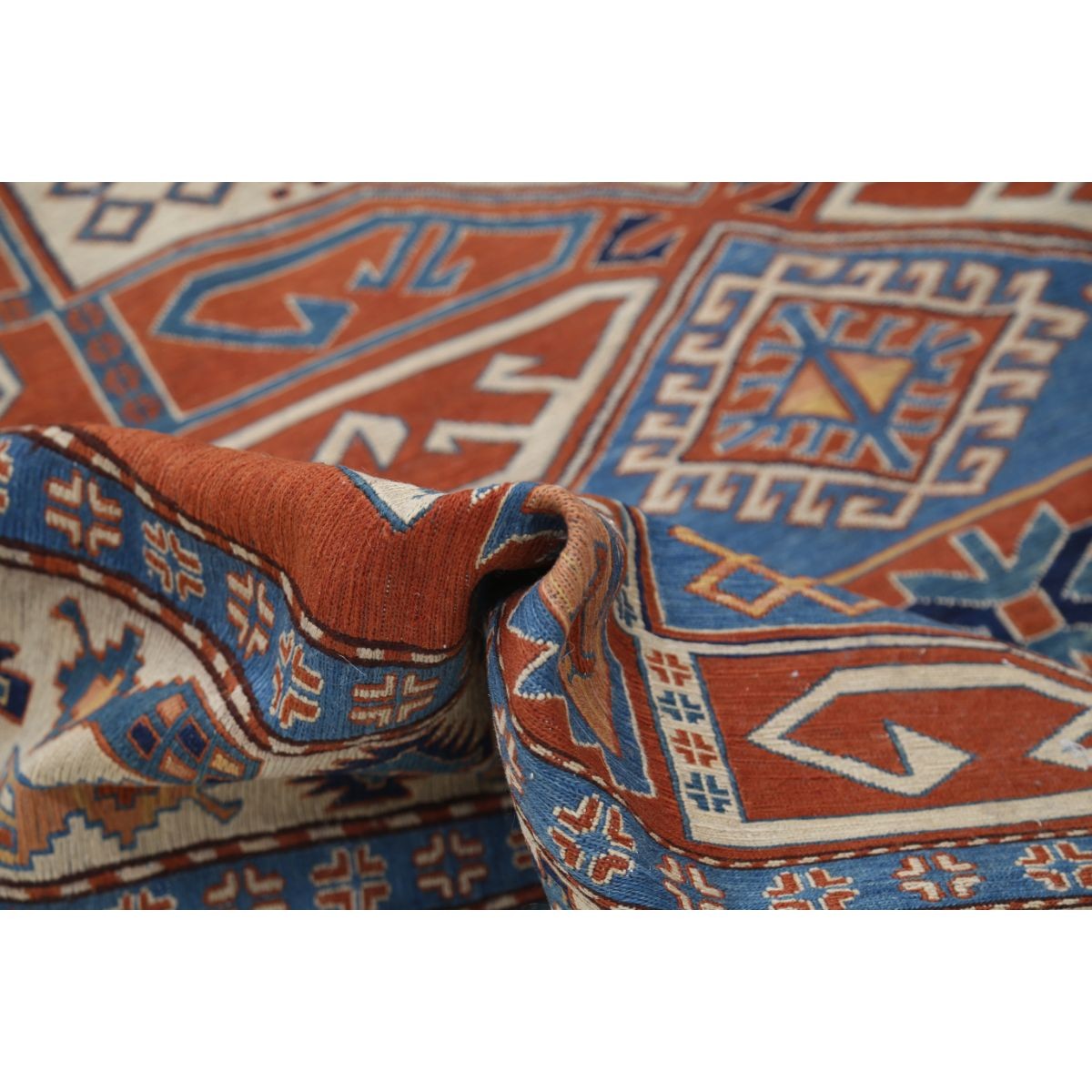 Sumak 6x9 Hand Woven Washable Wool Rug - Colorful