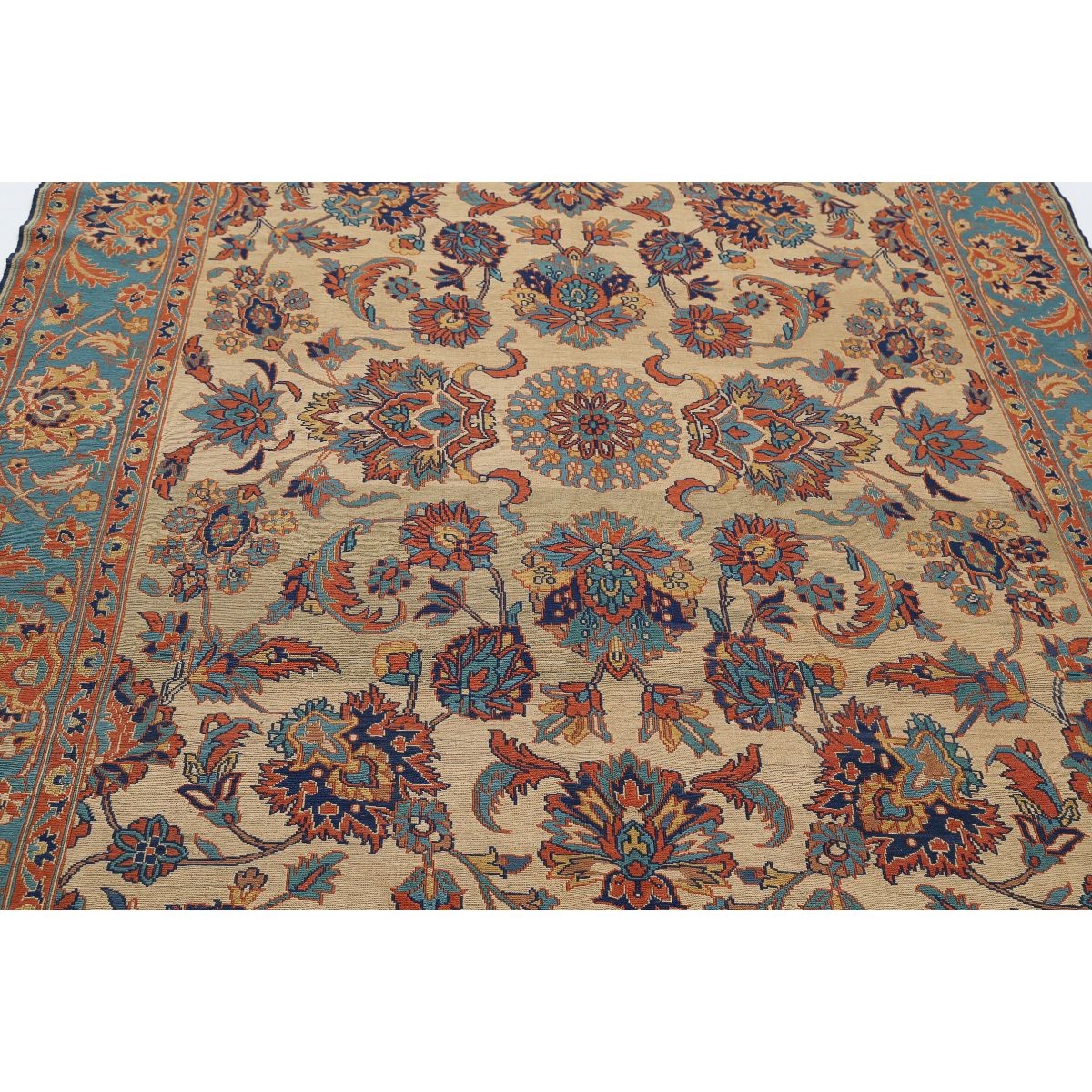 Sumak 7x11 Hand Woven Washable Wool Rug - Colorful