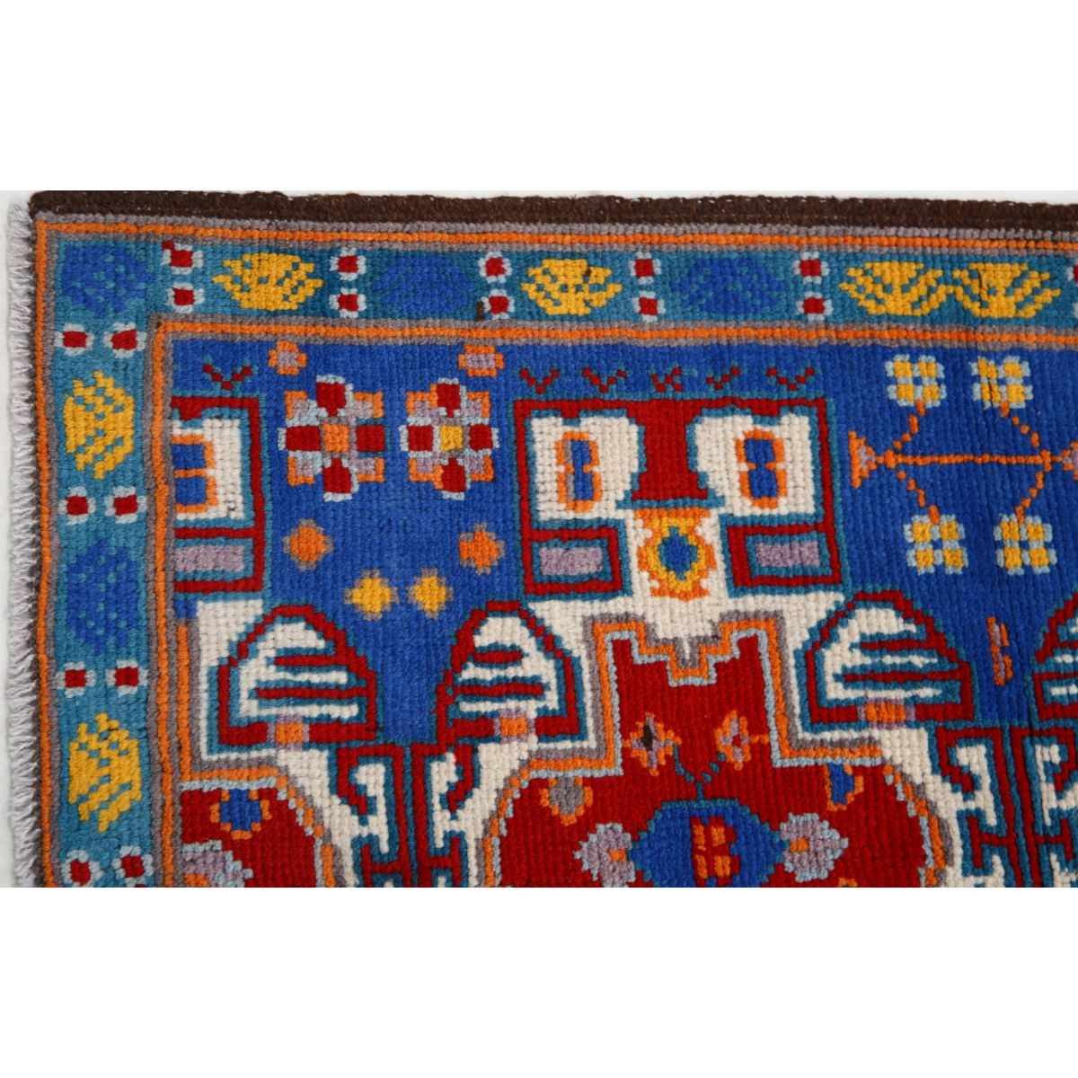 Revival 3x4 Handmade Double Knotted Washable Wool Rug - Colorful