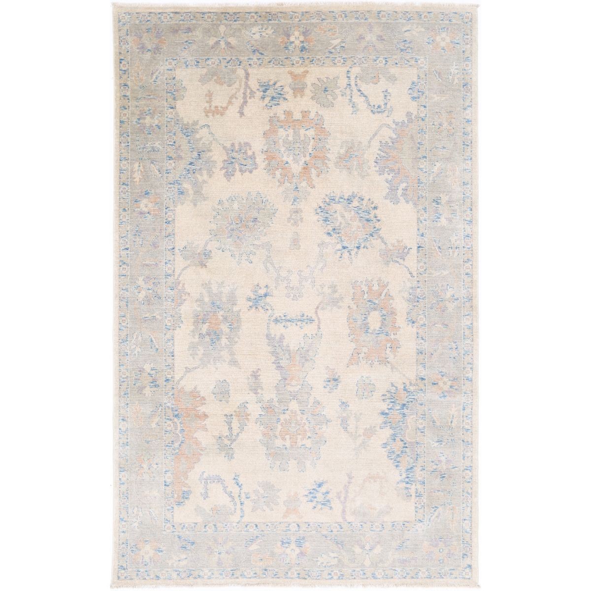 Lily 5x9 Machine-Made Washable Wool Rug - Soft Hues