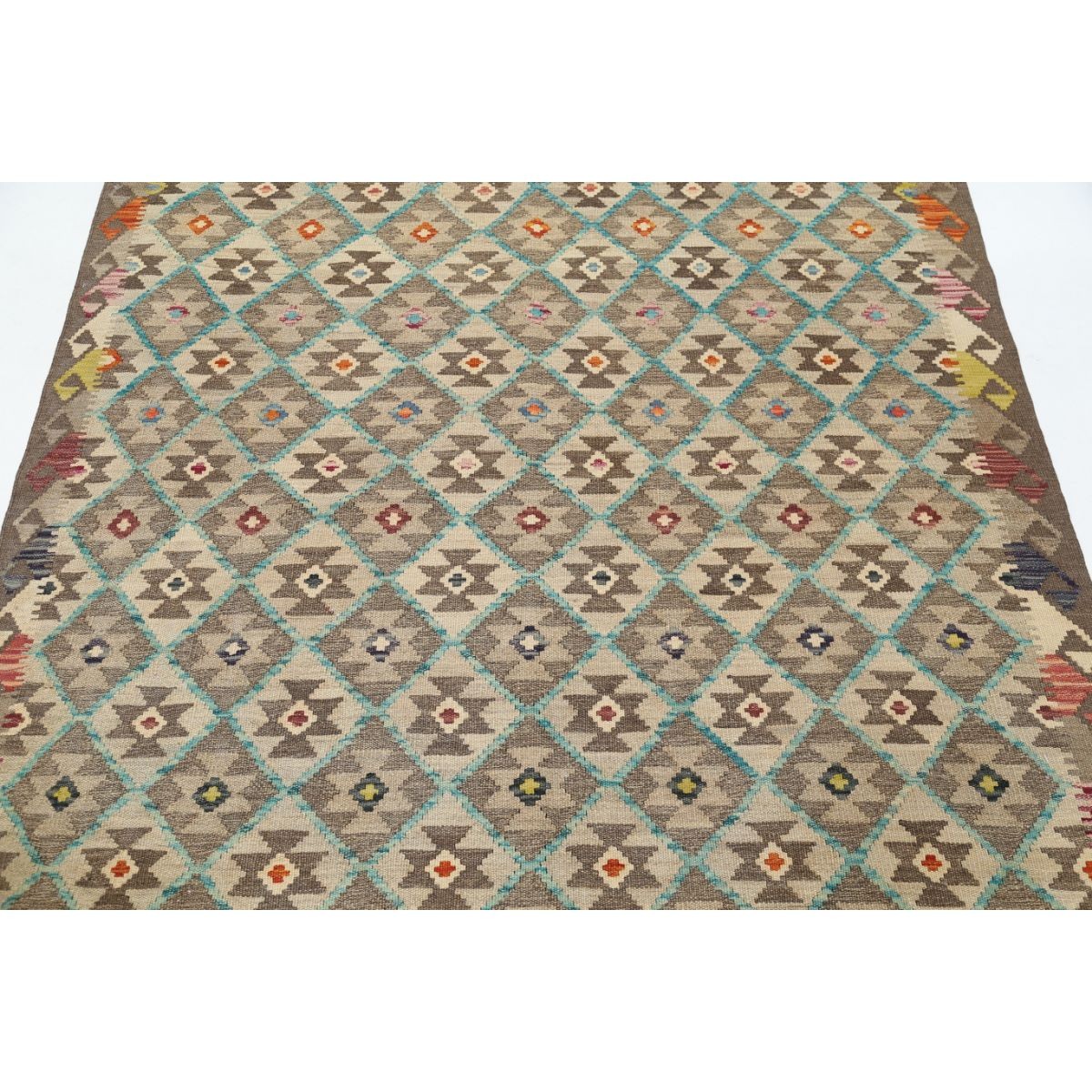 Maimana 5x7 Hand Woven Washable Wool Rug - Colorful