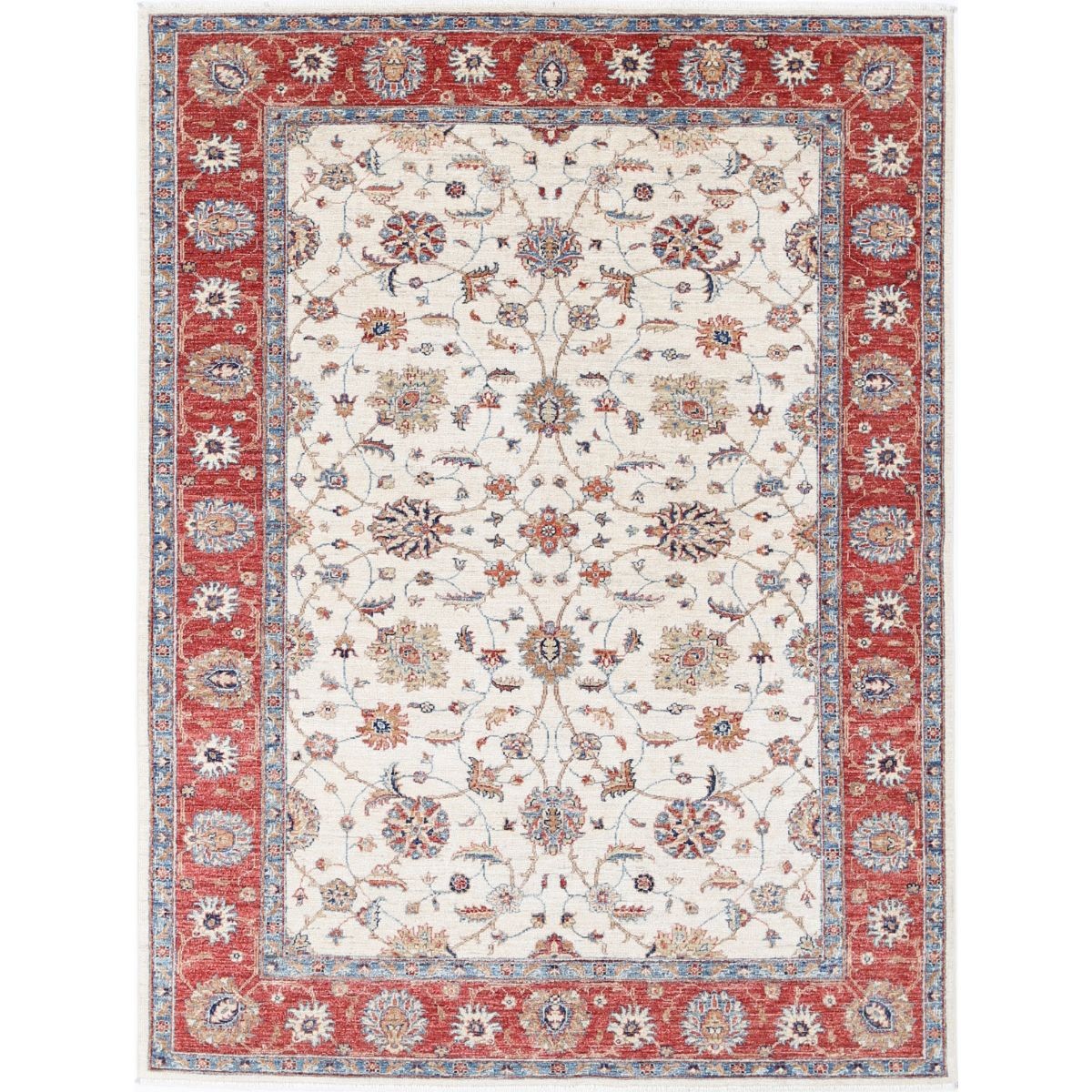 Ziegler 6x7 Handmade Double Knotted Washable Wool Rug - Colorful