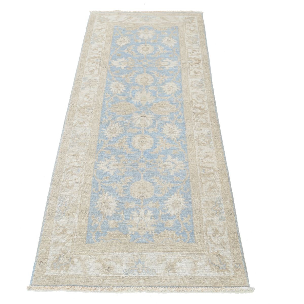 Serenity 2x6 Handmade Double Knotted Washable Wool Runner - Soft Hues