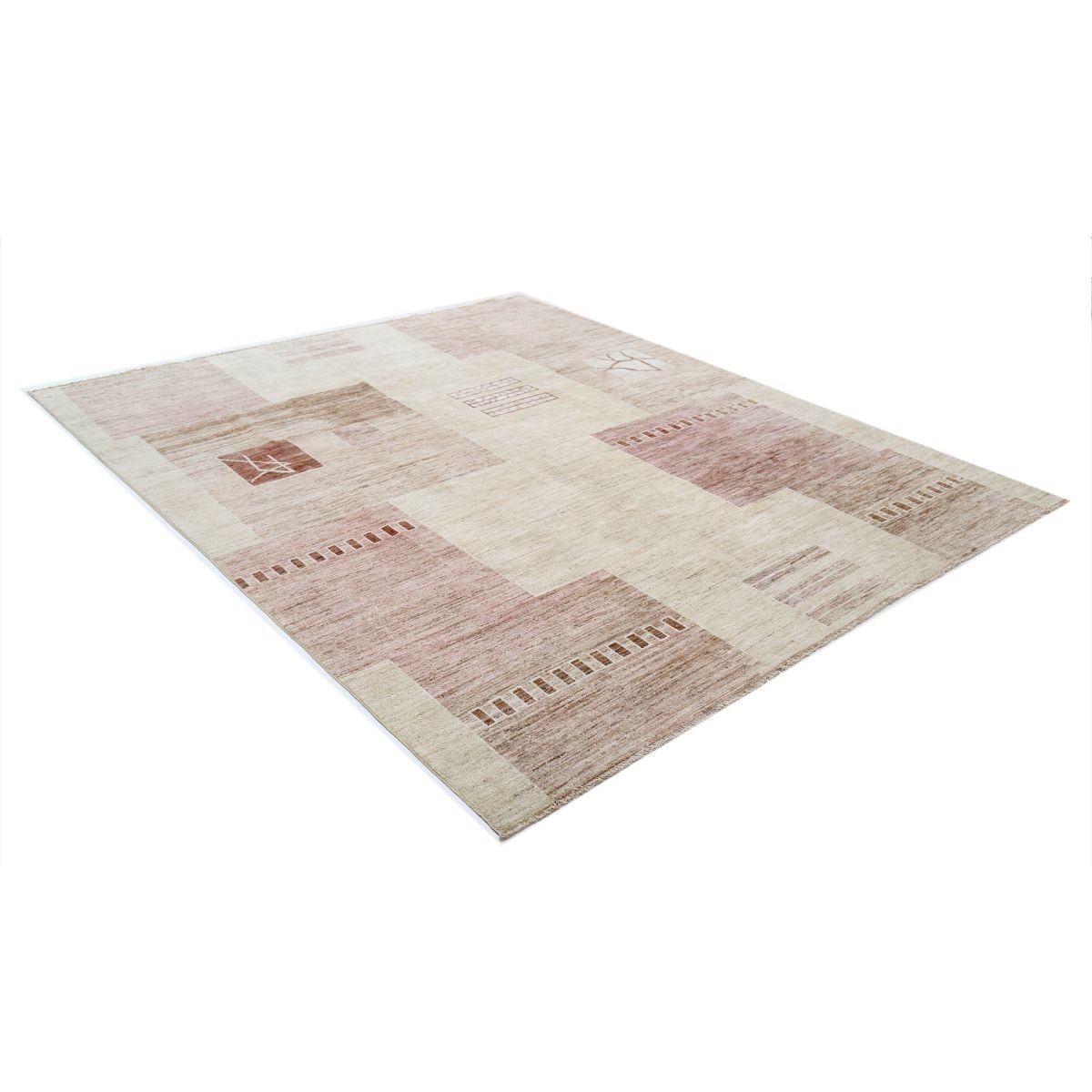 Modcar 8x10 Handmade Double Knotted Washable Wool Rug - Colorful
