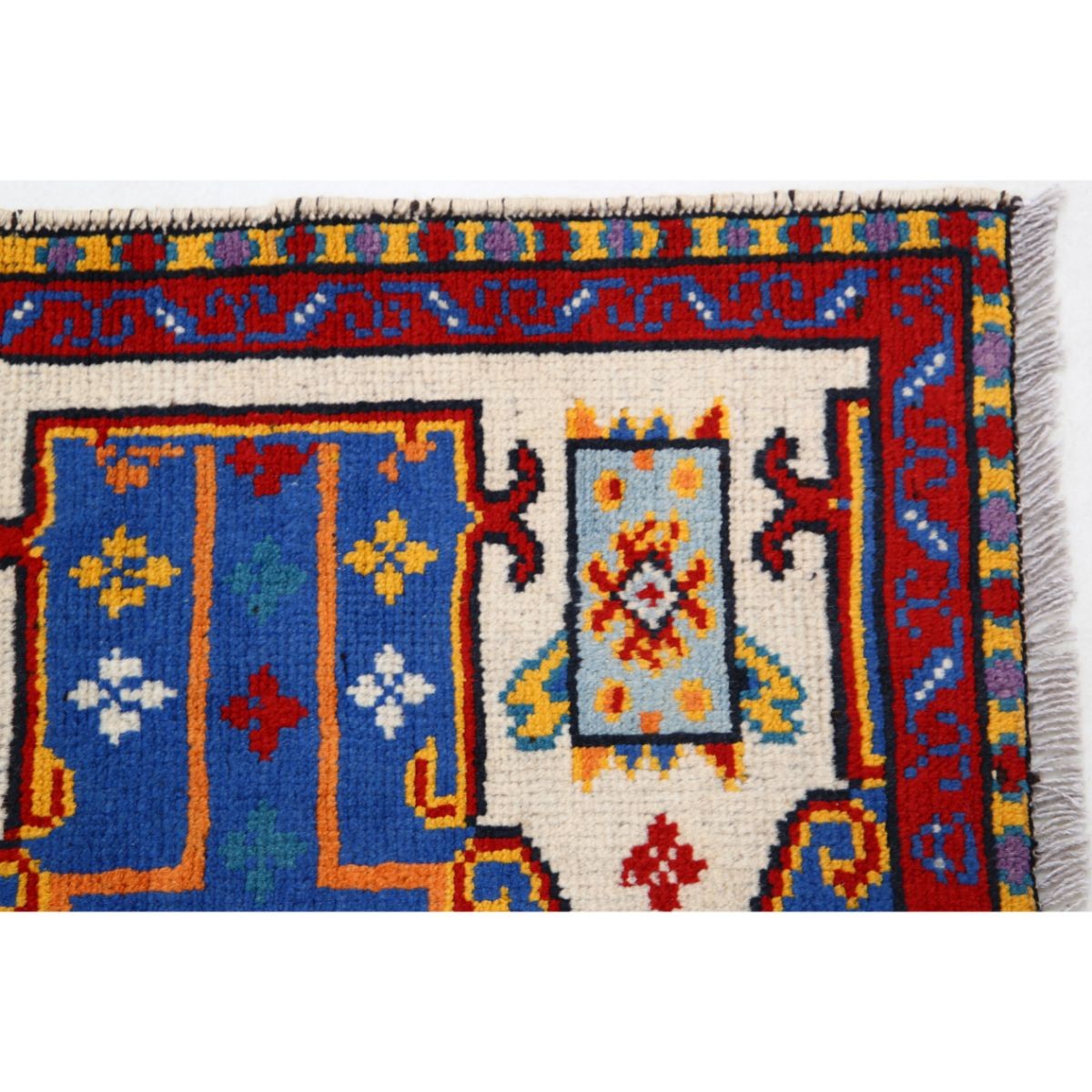 Revival 3x4 Handmade Double Knotted Washable Wool Rug - Colorful