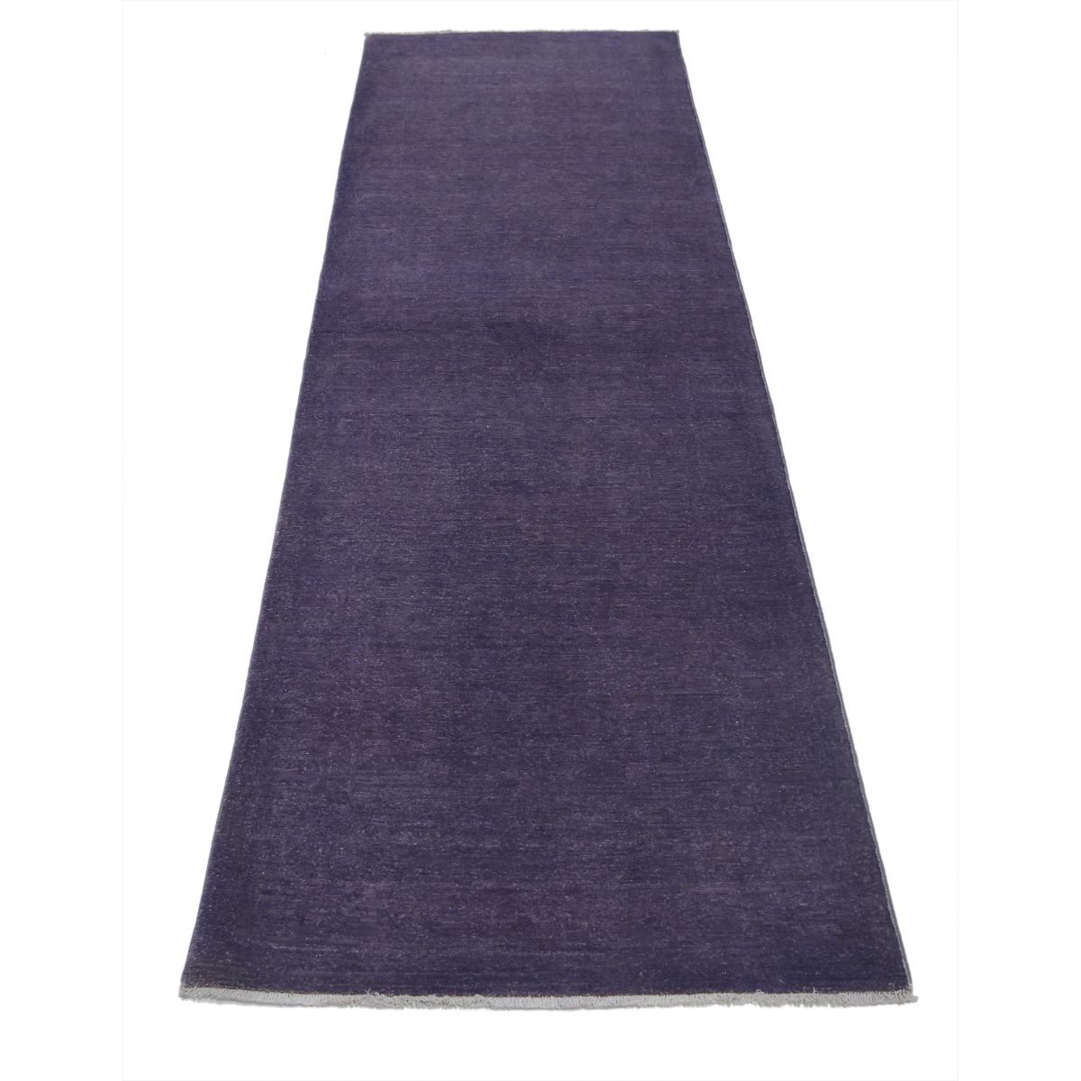 Overdye 3x8 Handmade Double Knotted Washable Wool Runner - Monochormatic