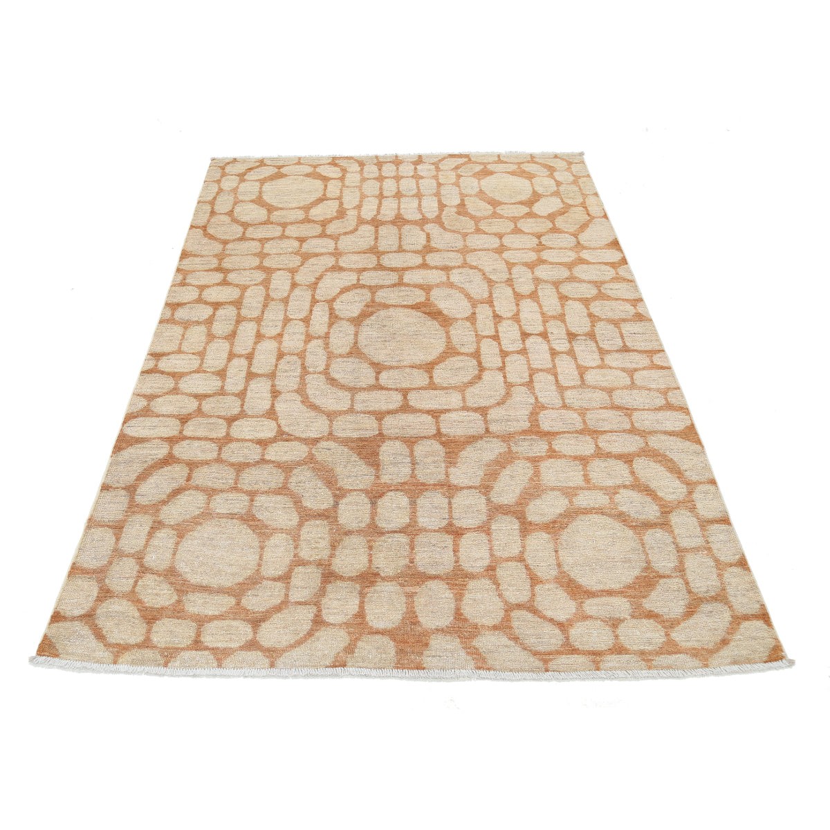 Modcar 5x7 Handmade Double Knotted Washable Wool Rug - Colorful