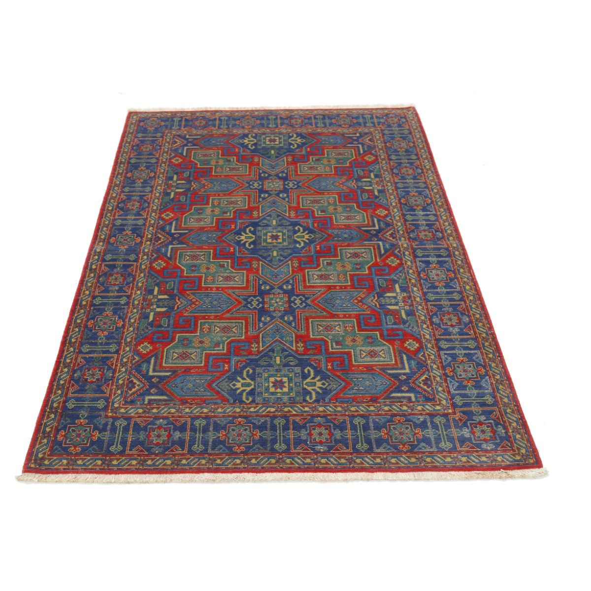 Gulshan-4'0" 4x6 Machine-Made Washable Wool Rug - Colorful