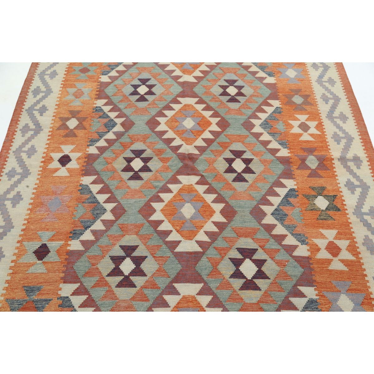 Kafkaas 5x7 Hand Woven Washable Wool Rug - Colorful