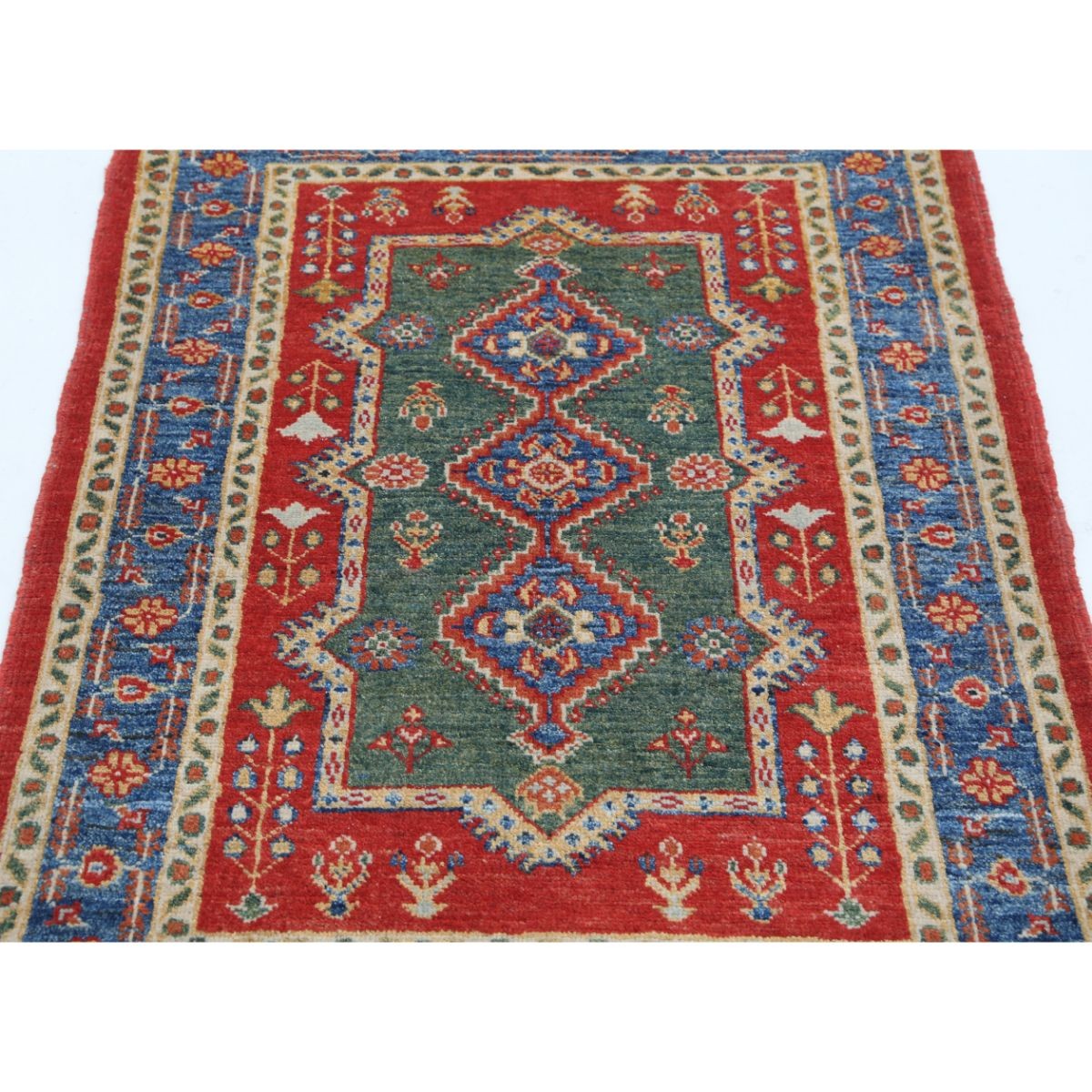 Revival 3x4 Handmade Double Knotted Washable Wool Rug - Colorful