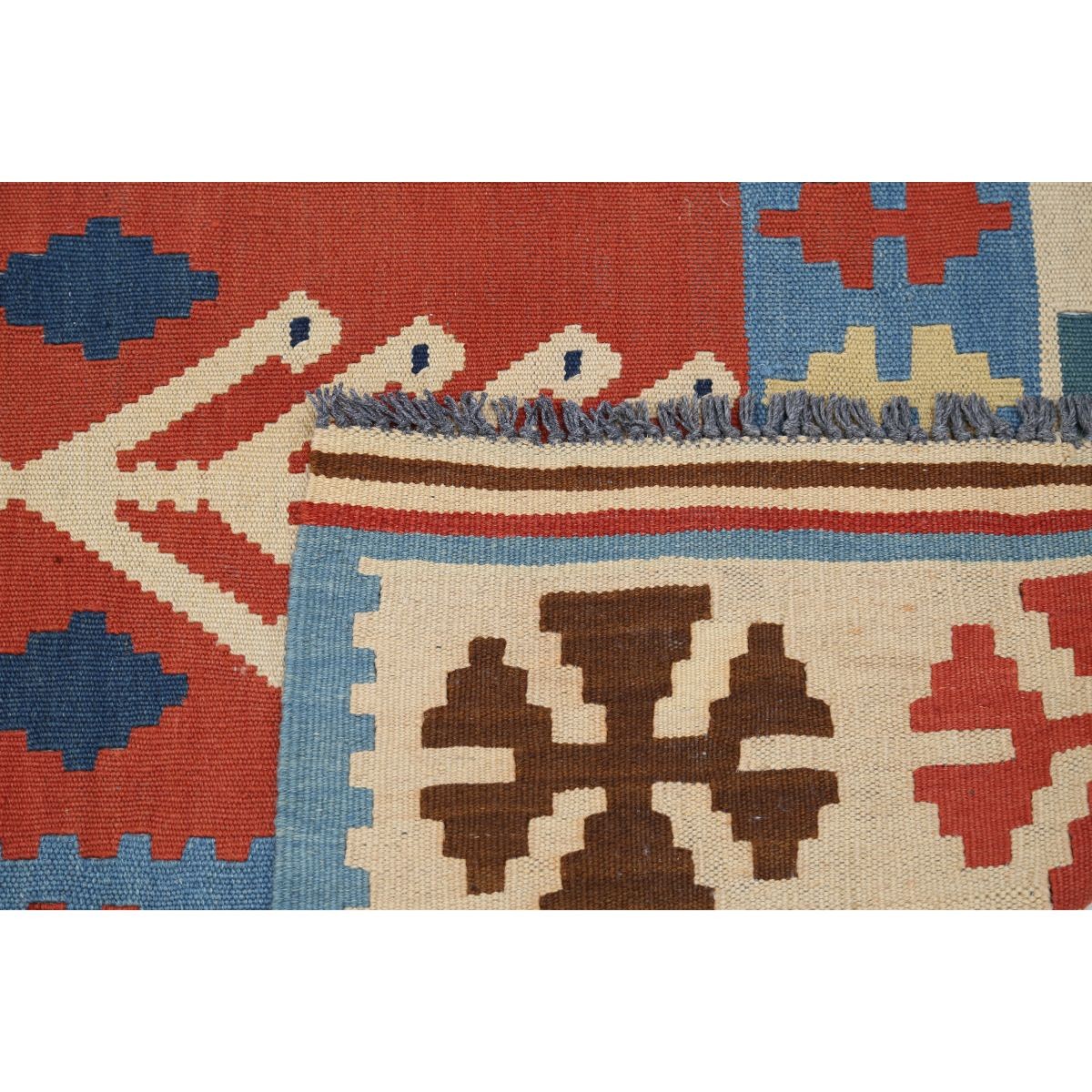 Kafkaas 5x7 Hand Woven Washable Wool Rug - Colorful