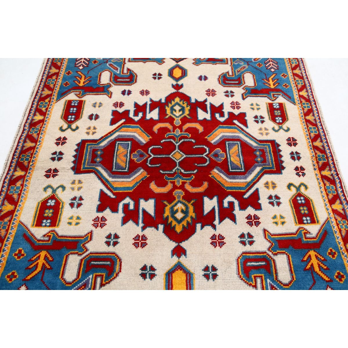 Revival 5x7 Handmade Double Knotted Washable Wool Rug - Colorful