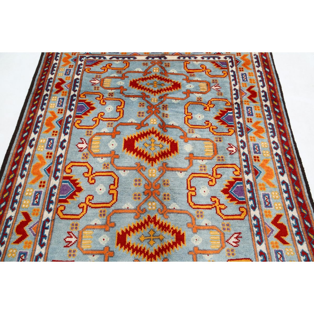 Revival 5x6 Handmade Double Knotted Washable Wool Rug - Colorful